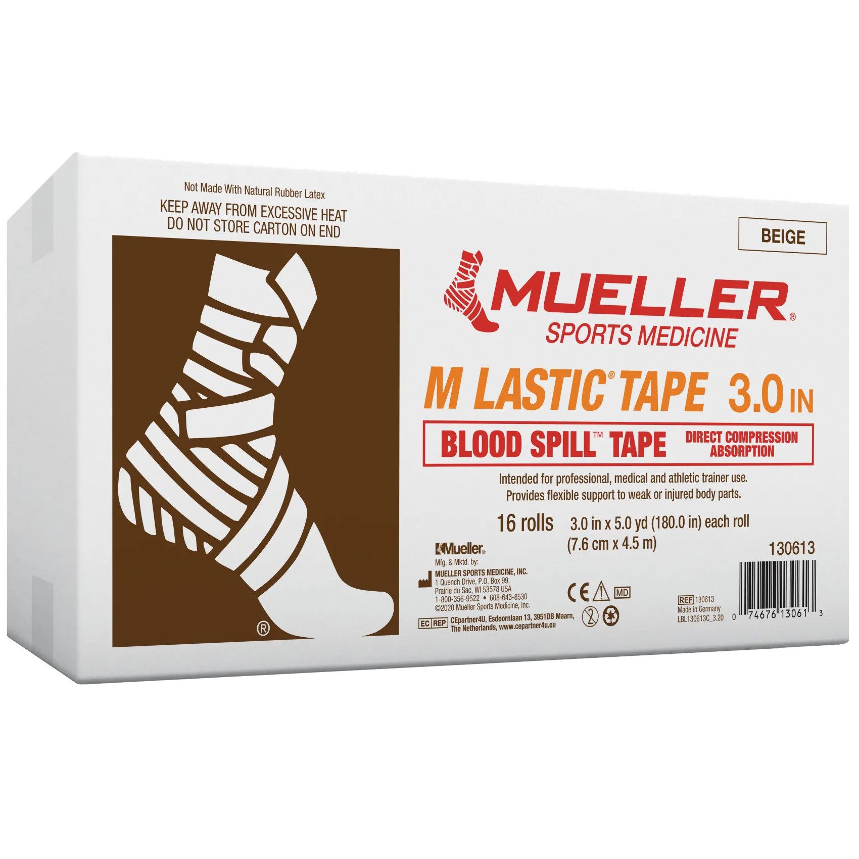 Mueller Sports Medicine Kinesiologie-Tape Mueller M Lastic Tape (Großpackung) (16-St)