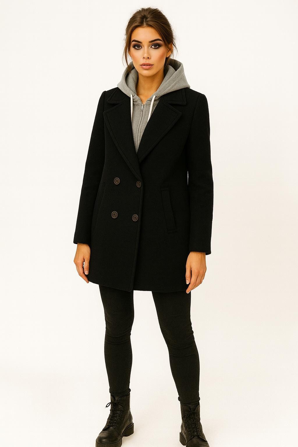 Worldclassca Kurzmantel Worldclassca Damen Kurzmantel mit Hoodie Zweireihig günstig online kaufen