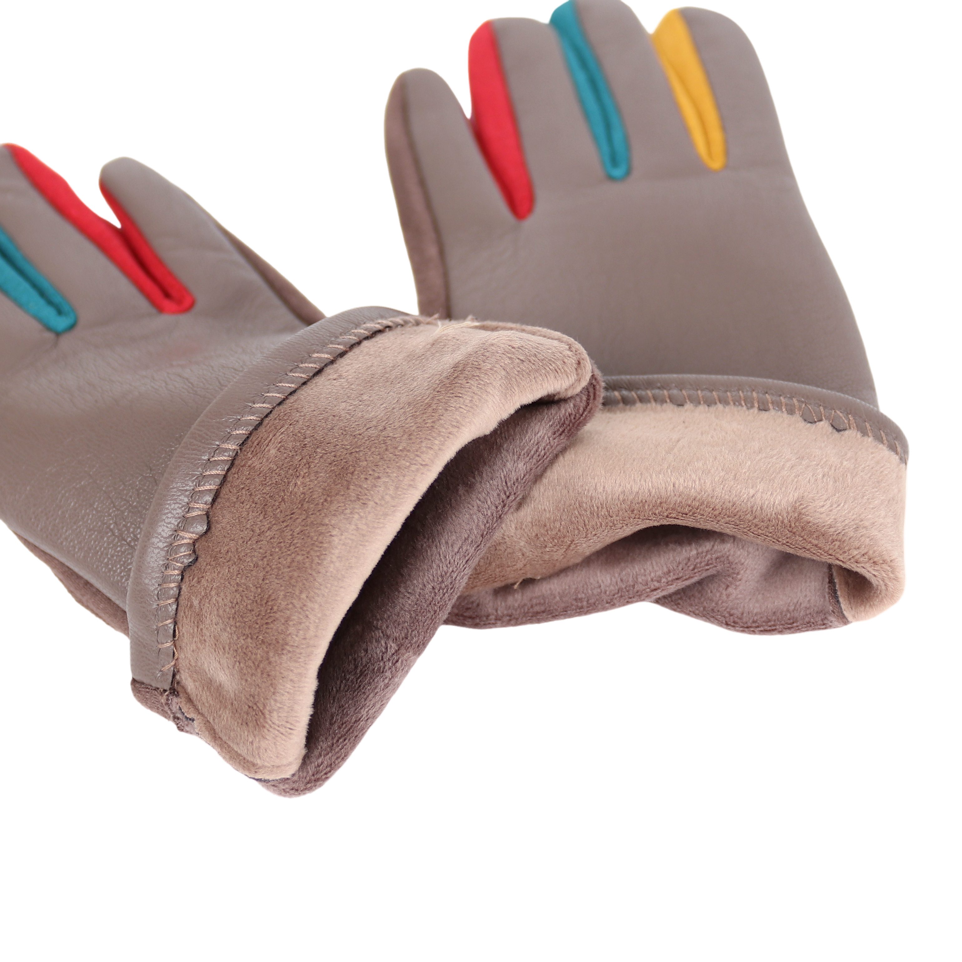 MIRROSI Lederhandschuhe Damen Touchscreen Handschuhe gefüttert günstig online kaufen