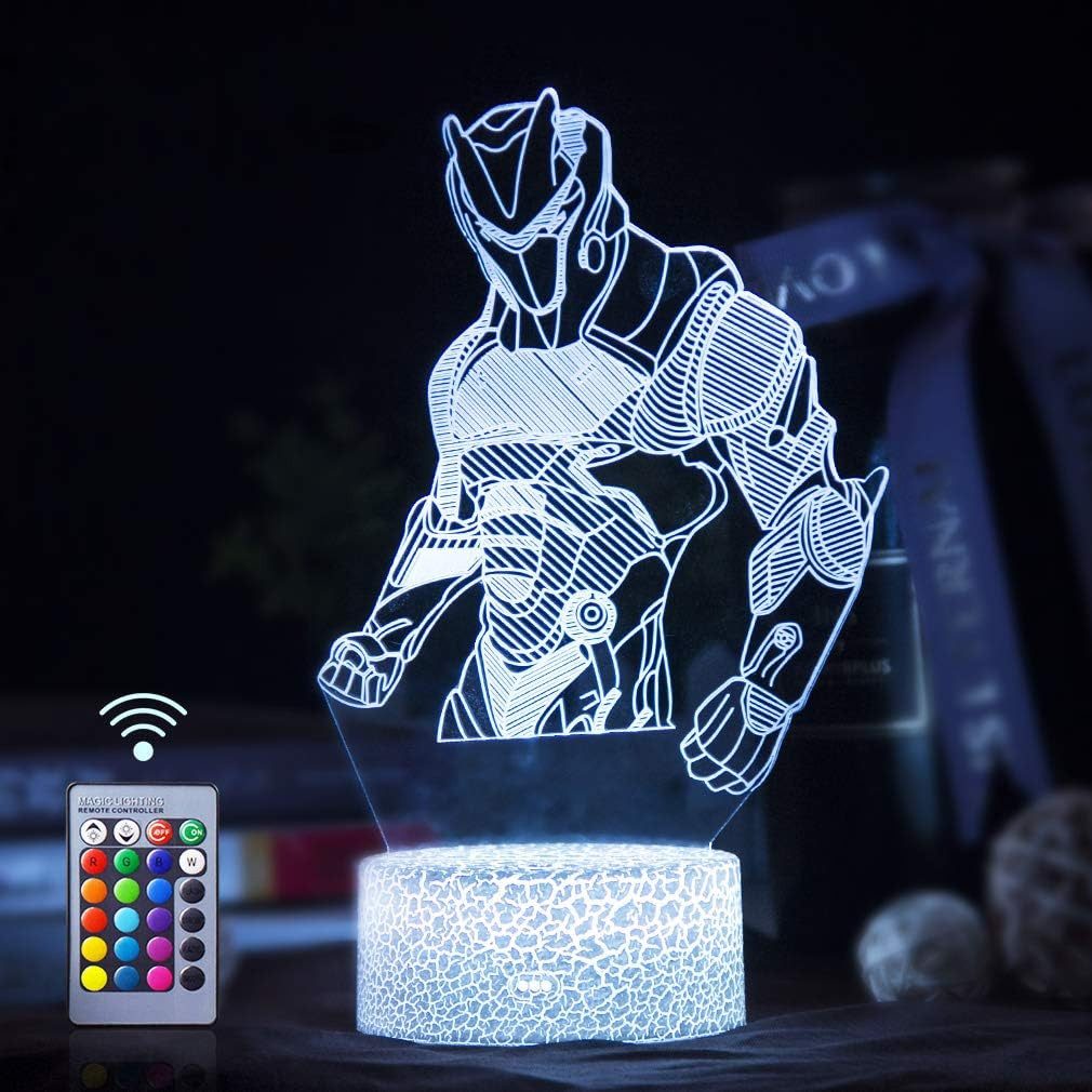 Dreamy Cubby Nachtlicht 3D LED Illusionslampe Action Figur, Fernbedienung und USB-Betrieb., Energiesparende LED mit einer Lebensdauer von bis zu 10.000 Stunden., 3D-Illusion mit 16 Farben, USB- und Batteriebetrieb, Fernbedienung.