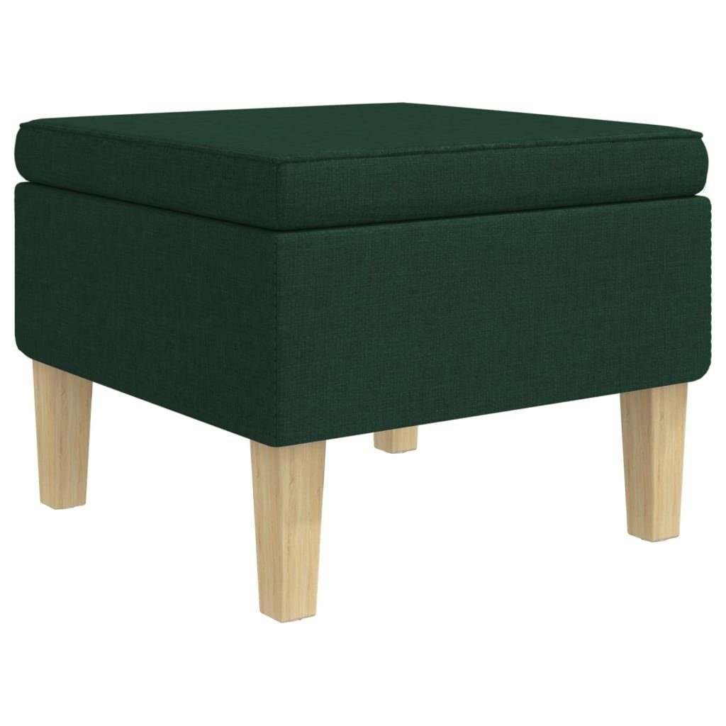 vidaXL Hocker Hocker mit Holzbeinen Dunkelgrün günstig online kaufen