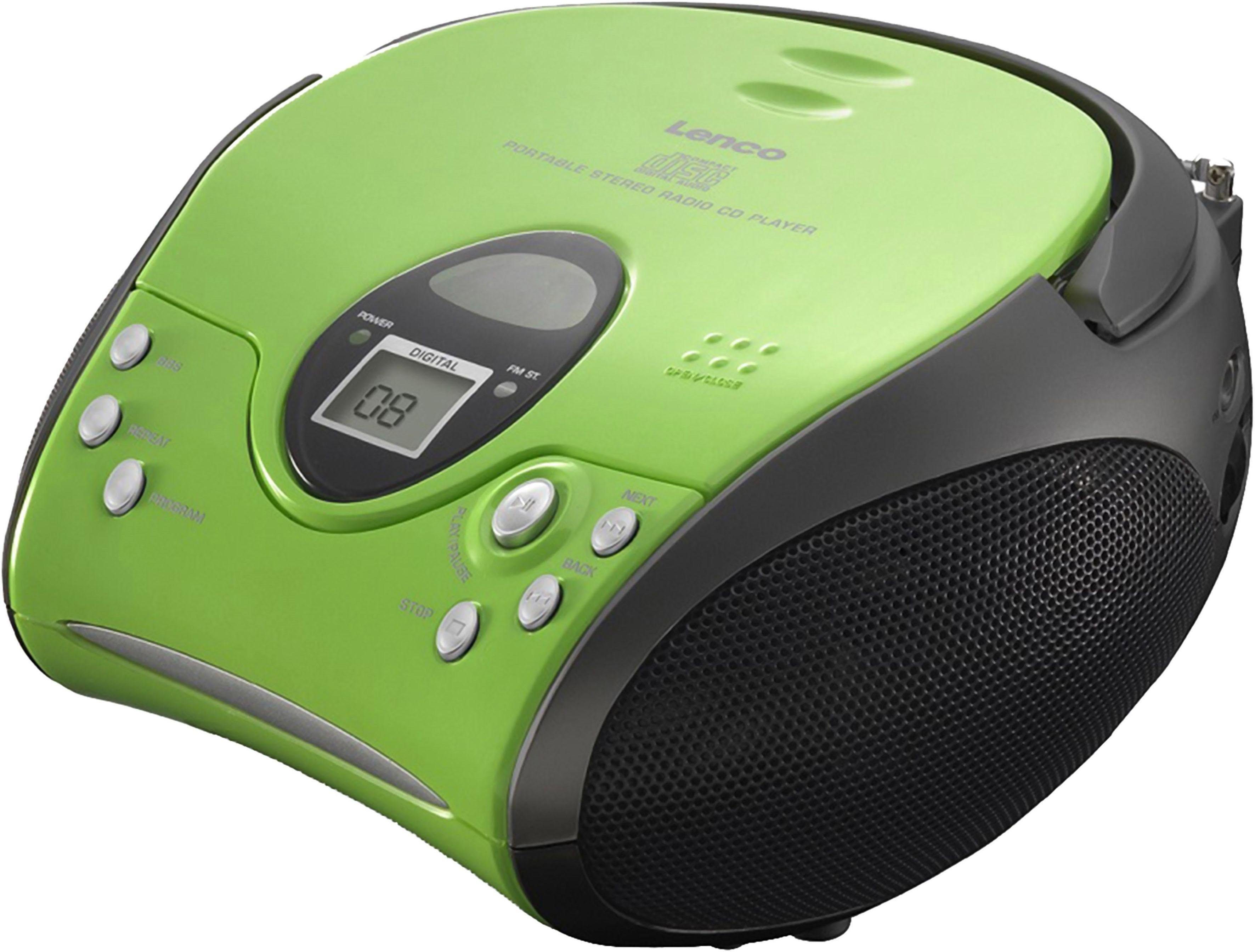 Lenco SCD-24 mit CD stereo UKW-Radio grün
