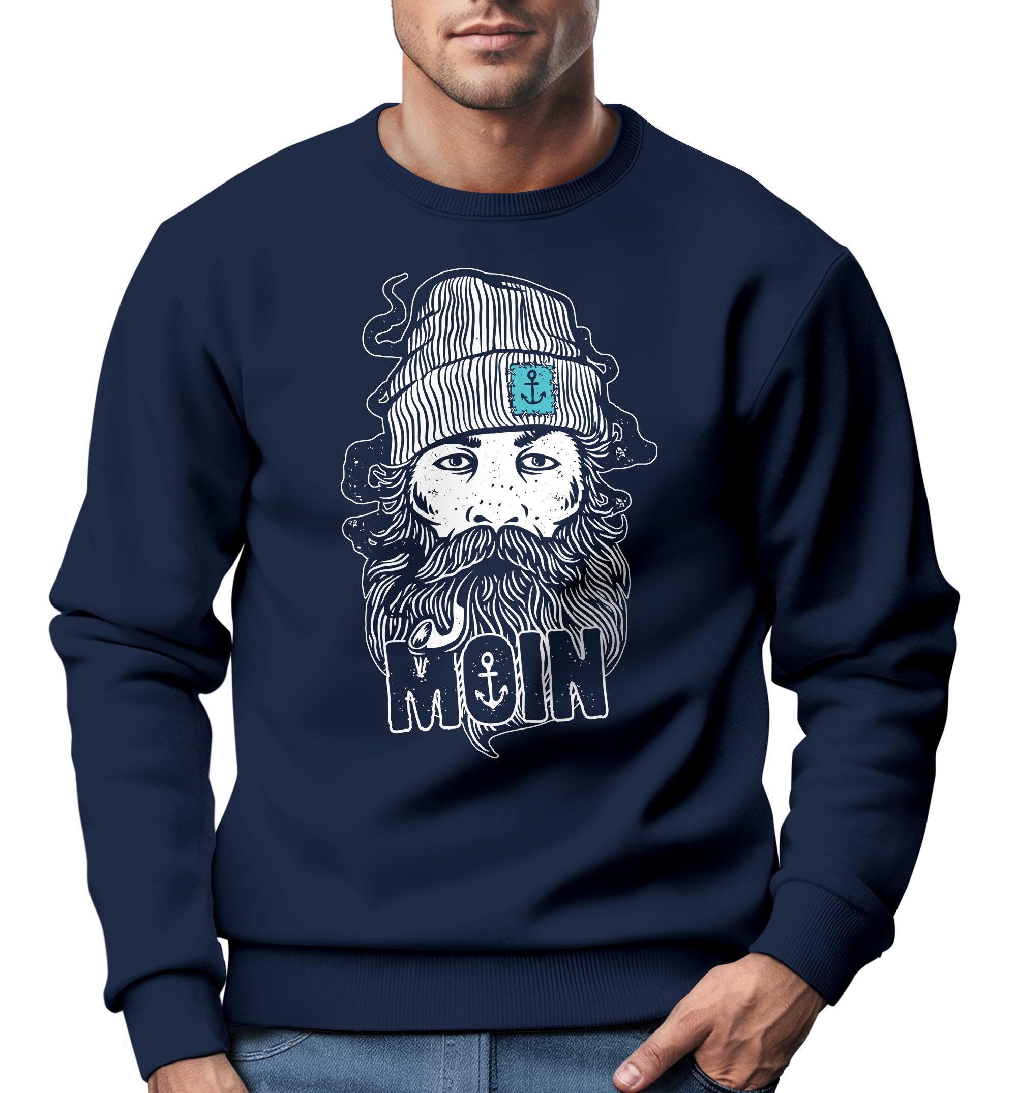 Neverless Sweatshirt Sweatshirt Herren Moin Kapitän günstig online kaufen