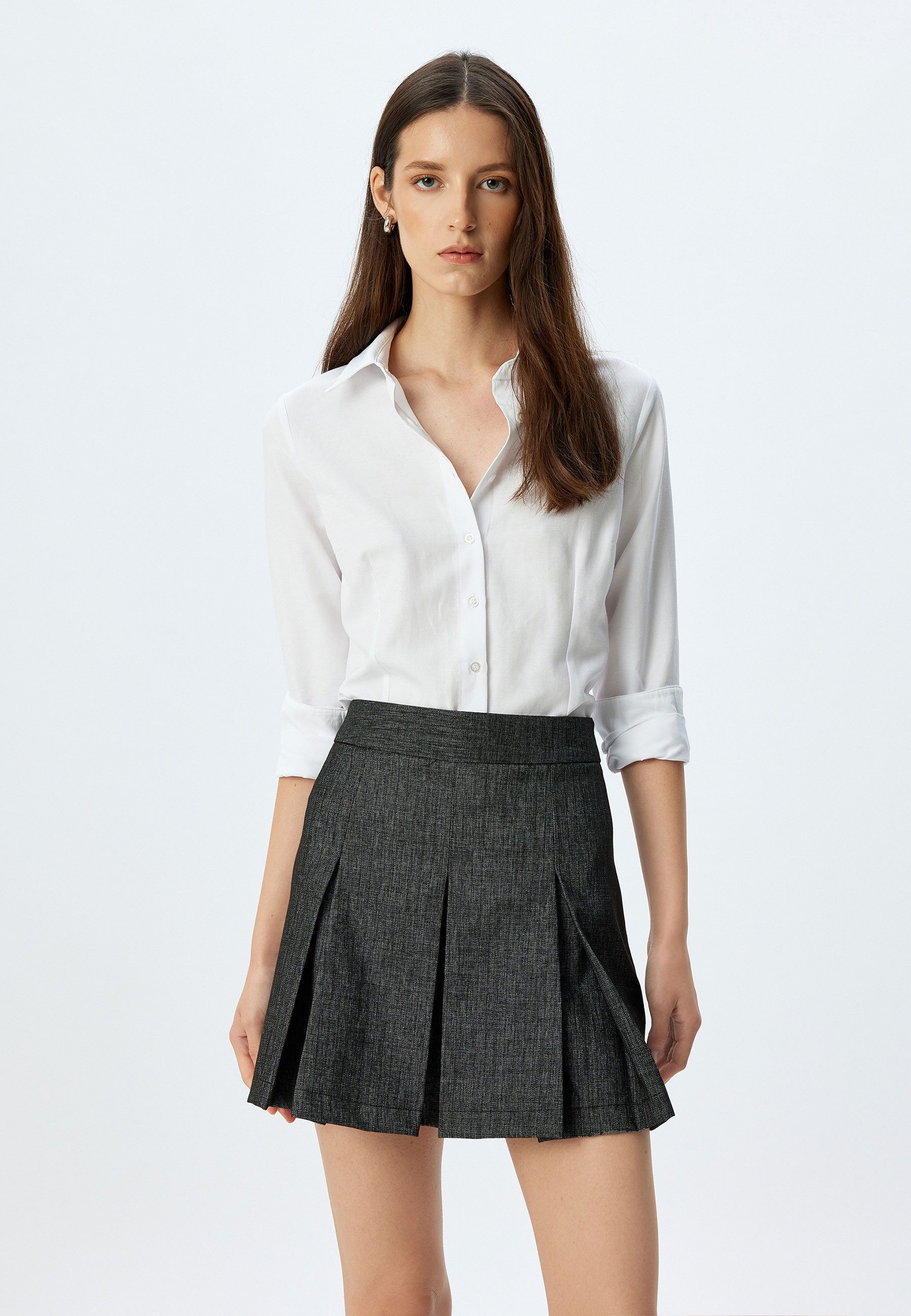 Koton Sommerrock Mini Länge Dickes Plissee Sommerrock günstig online kaufen