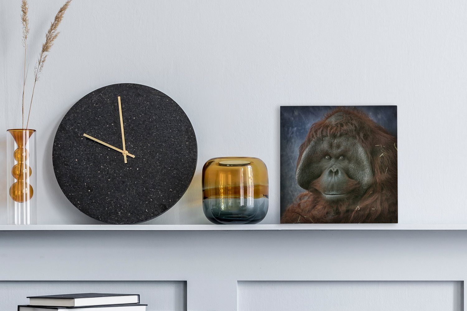 eines St), Schlafzimmer Wohnzimmer Bilder Leinwand Orang-Utans, für Nahaufnahme Eine (1 OneMillionCanvasses® Leinwandbild