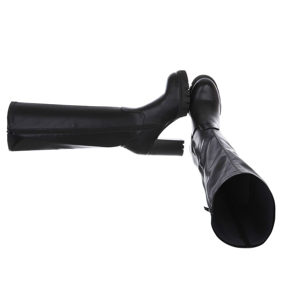 Ital-Design Elegante hohe Stiefel mit Blockabsatz für Damen High-Heel-Stief günstig online kaufen