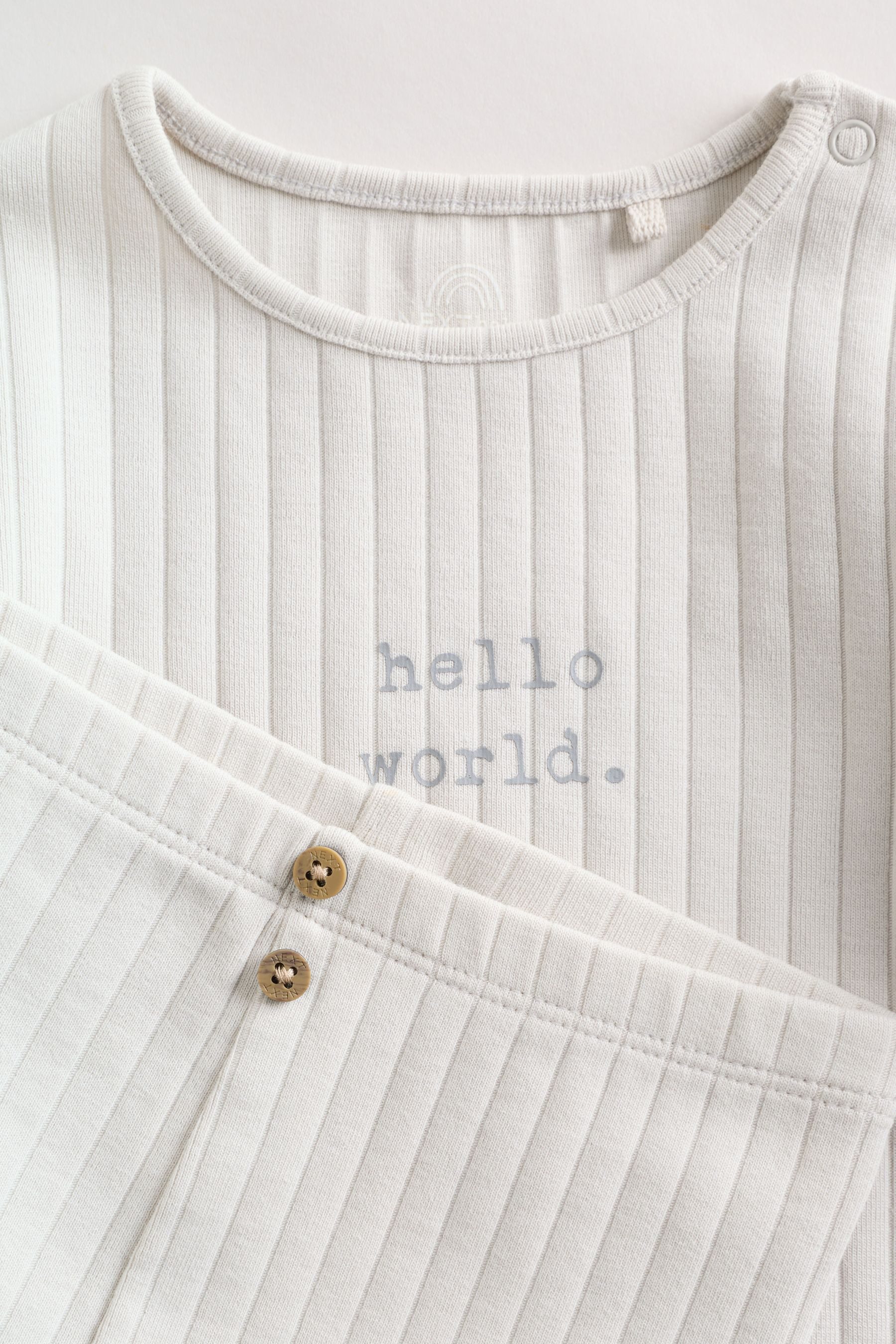Next Shirt & Leggings Hello World Baby-Oberteil und Leggings, 2er Set (2-tlg)