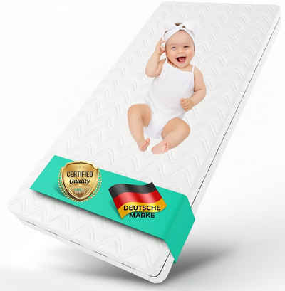 Kindermatratze COZY, Alavya Home®, 10 cm hoch, (Babymatratze 60x120 cm ohne Spannbettlaken,CertiPUR zertifizierter Härtegrad H2 Kaltschaum mit waschbarem Bezug,hochwertige Matratze für Babybett,Kindermatratze 120x60 Kaltschaummatratze), Made in Europe mit guter Luftzirkulation,ATMUNGSAKTIVE Baby Matratze