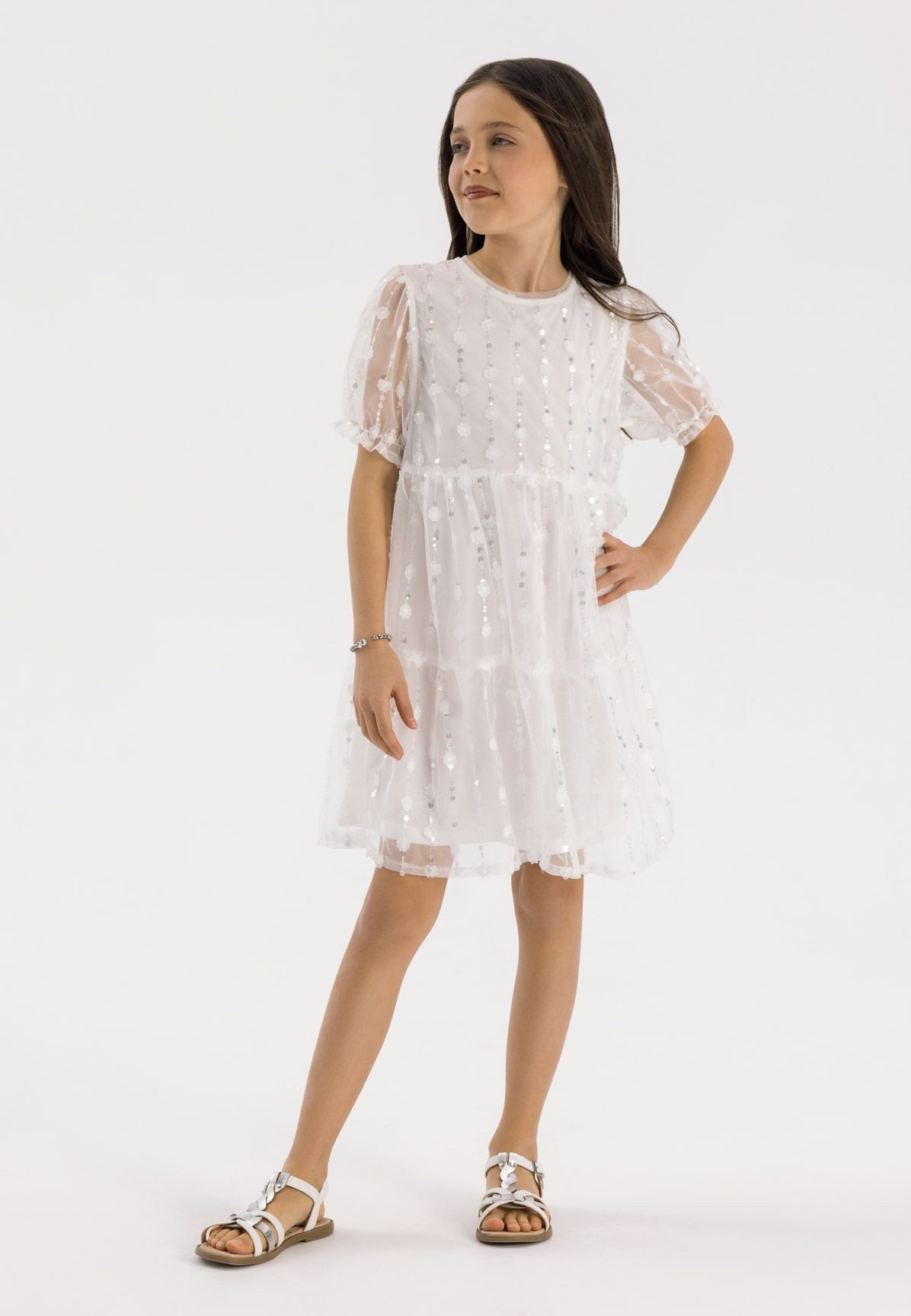 MINOTI Midikleid Tüllkleid mit Glitzerelementen (3y-14y) günstig online kaufen