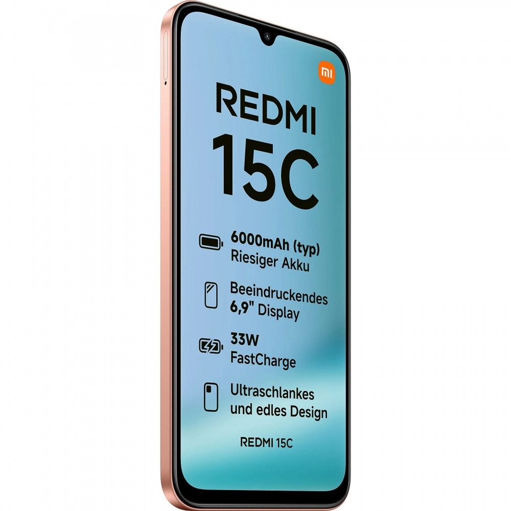 Xiaomi Redmi 15C 256 GB / 4 GB - Smartphone - twilight orange Smartphone (6,9 Zoll, 256 GB Speicherplatz)