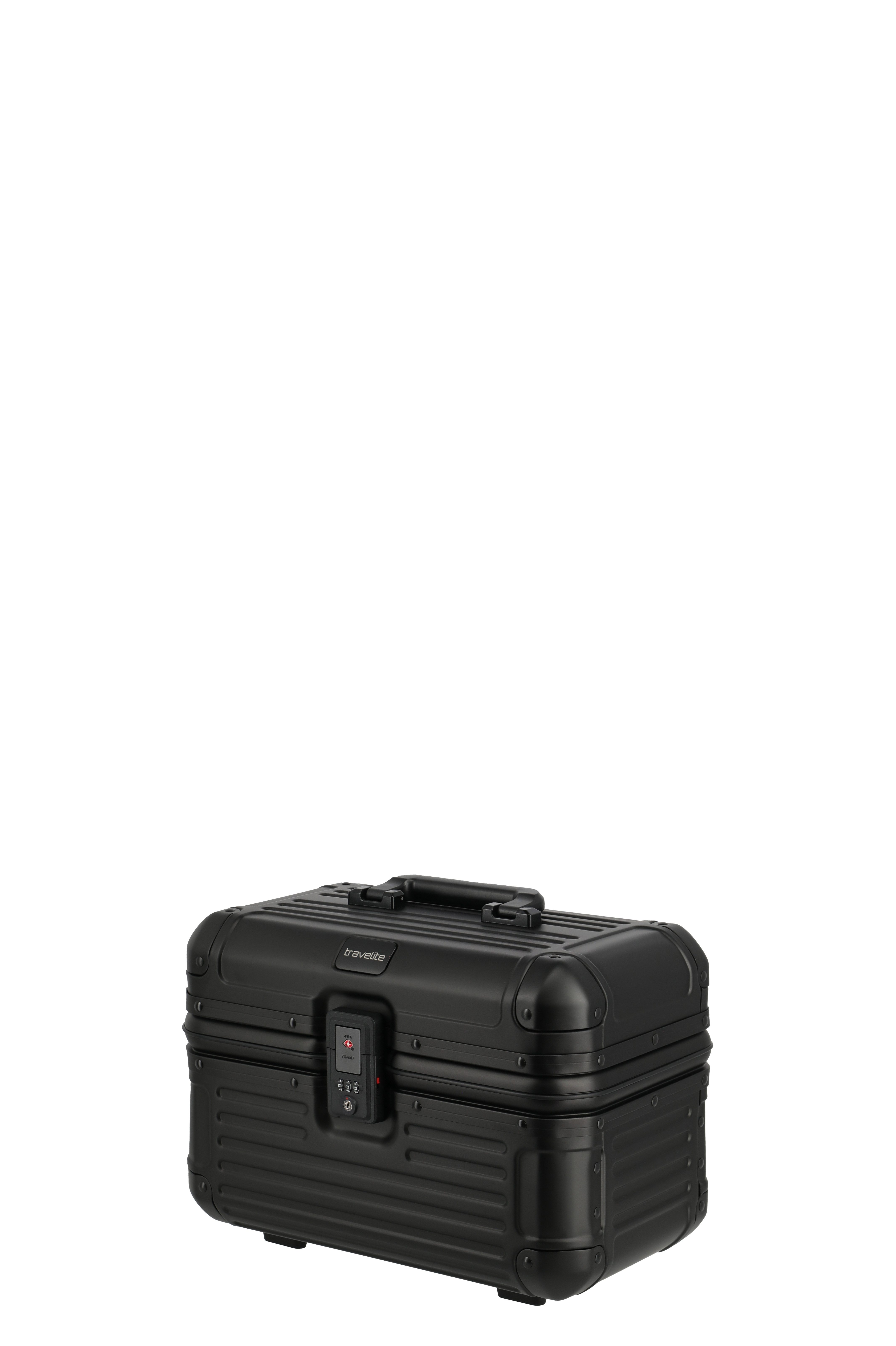 travelite Beautycase NEXT Kosmetikkoffer Aluminium, mit herausnehmbarem Inlay und TSA-Schloss