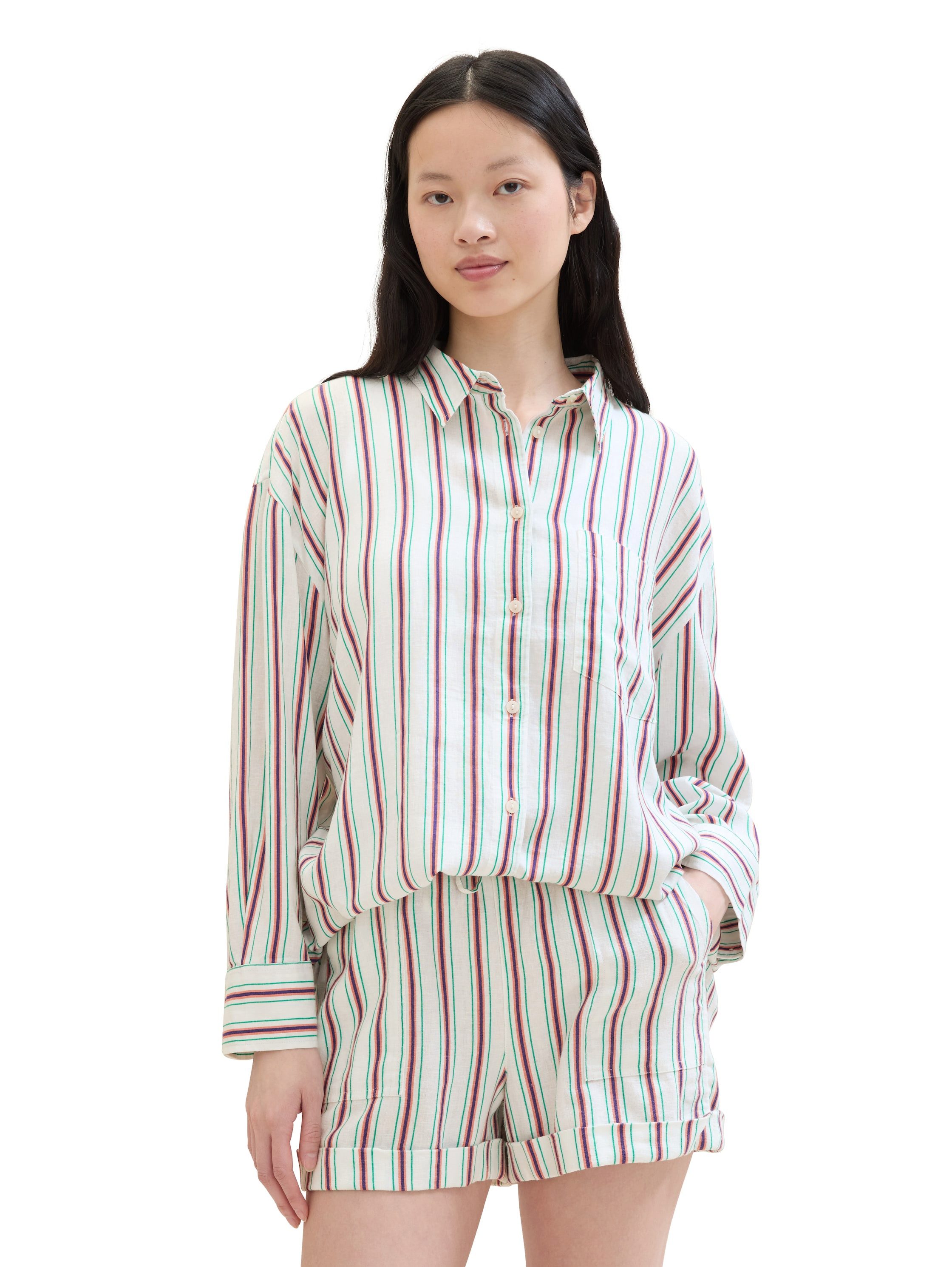 TOM TAILOR Denim Longbluse mit Streifenmuster günstig online kaufen