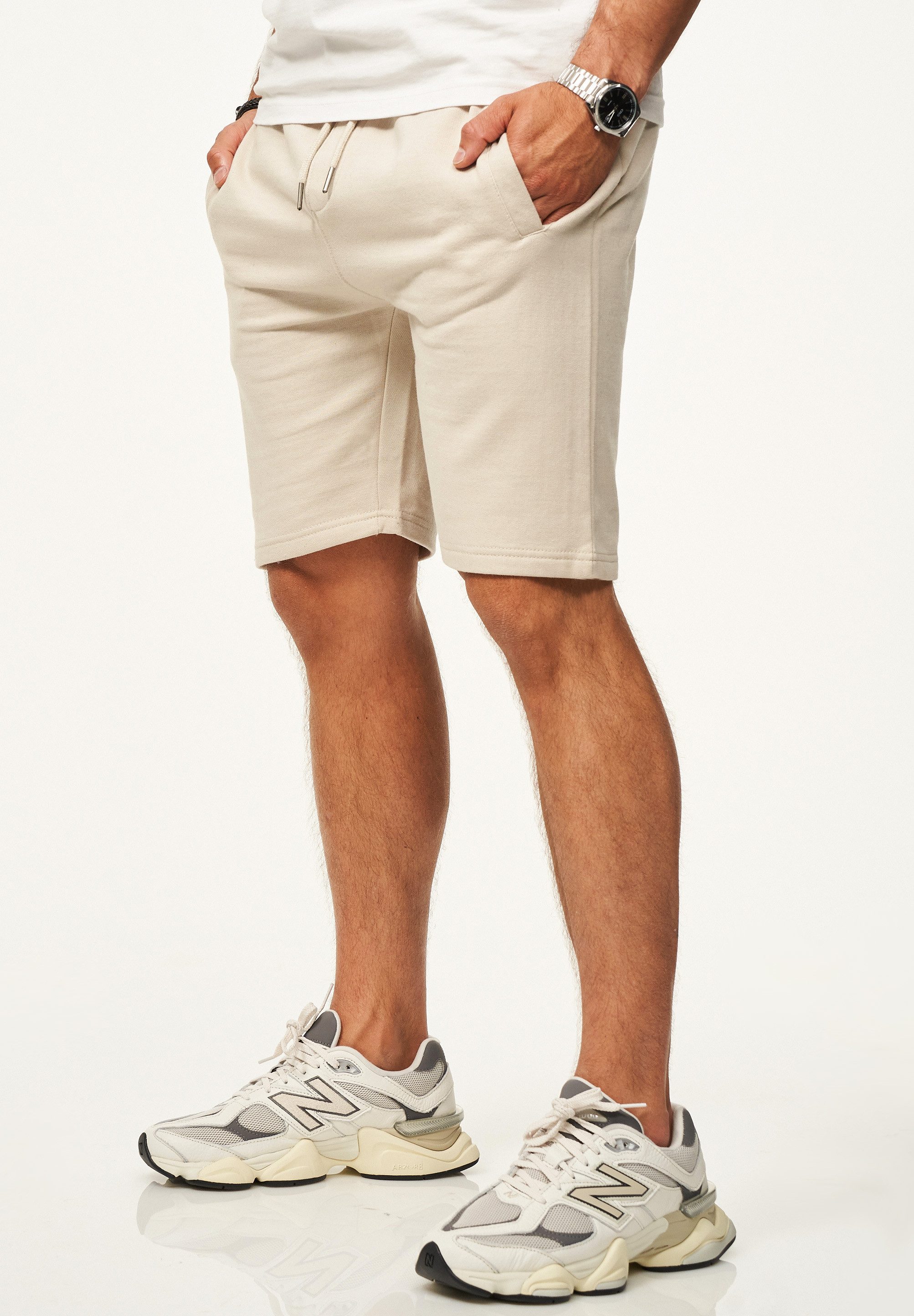 SOULSTAR Sweatshorts mit Gummibund Slim-Fit für Herren Kurze Hose Sporthose Sommershorts mit elastischem Bund