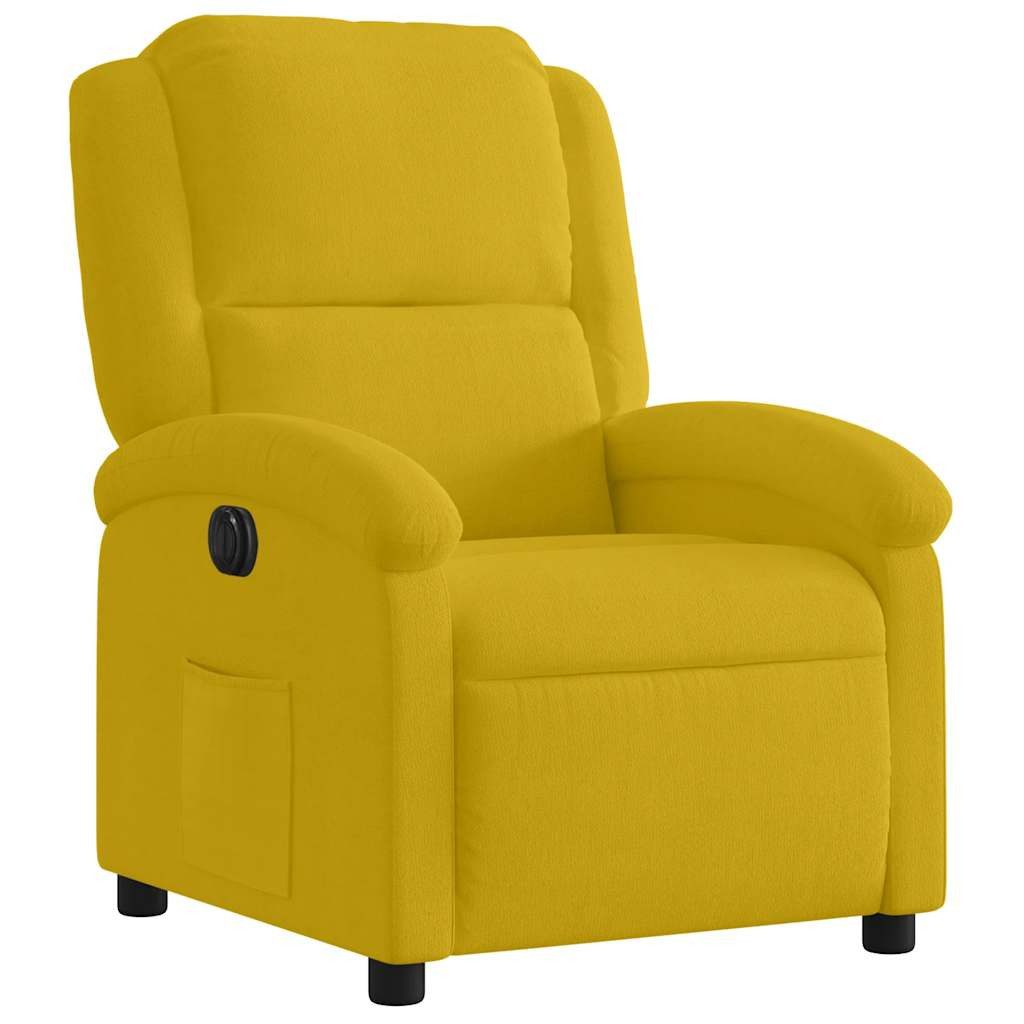 vidaXL Sessel Relaxsessel Elektrisch Gelb Samt (1-St)