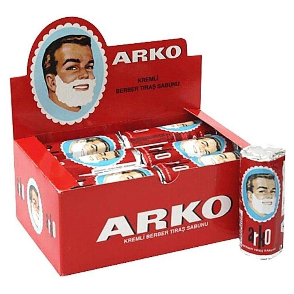 Evyap Rasierseife 12x Arko Rasierseife Rasierschaum Rasiercreme Seifenstick, 12-tlg.