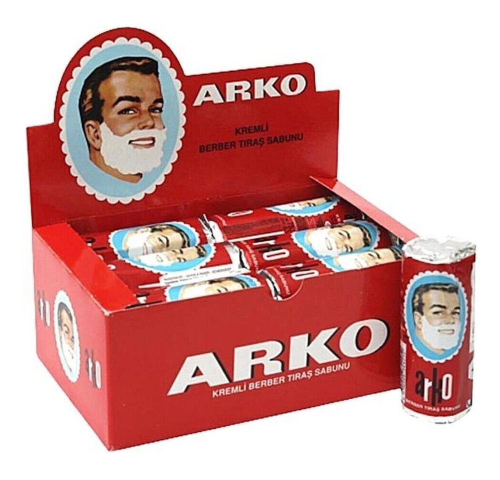 Evyap Rasierseife 12x Arko Rasierseife Rasierschaum Rasiercreme Seifenstick, 12-tlg.