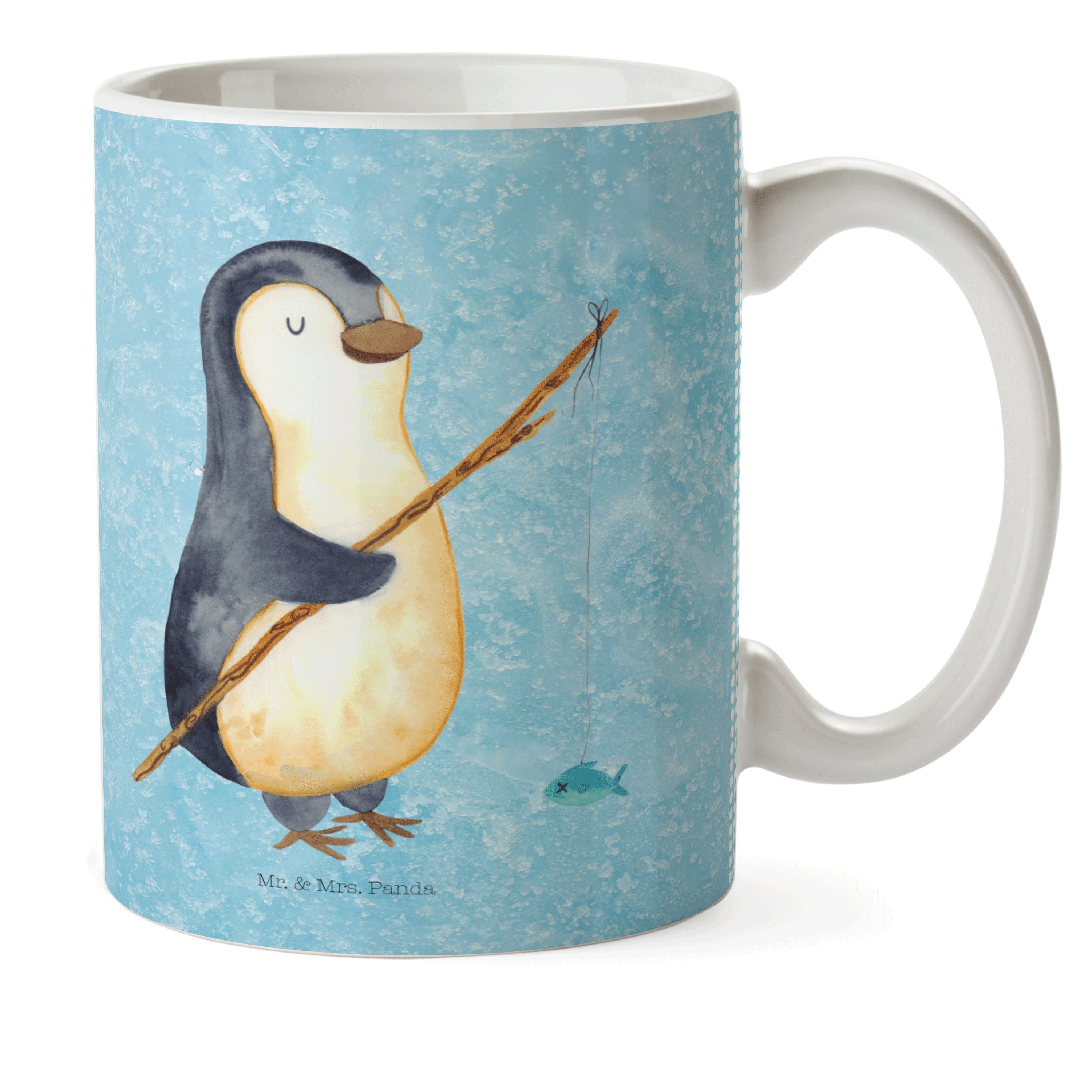 Mr. & Mrs. Panda Kinderbecher »Pinguin Angler - Eisblau - Urlaub