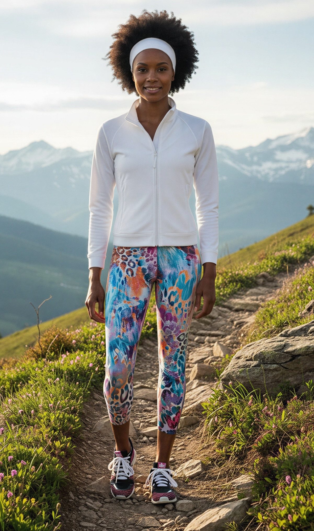 Bas Bleu Funktionsleggings farbenfroh, Caprileggings, 3/4 Hose für Fitness, Sport & Freizeit