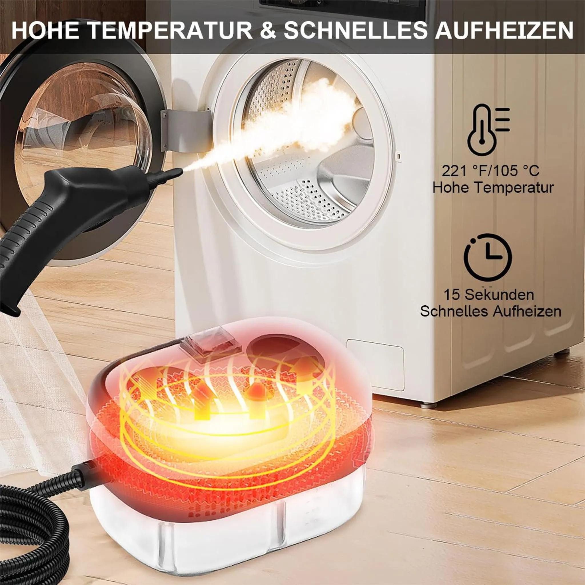 ibettertec Dampfreiniger Handdampfreiniger, tragbarer Reiniger, Küchenreiniger, geeignet für Böden, Fenster und Küchen.