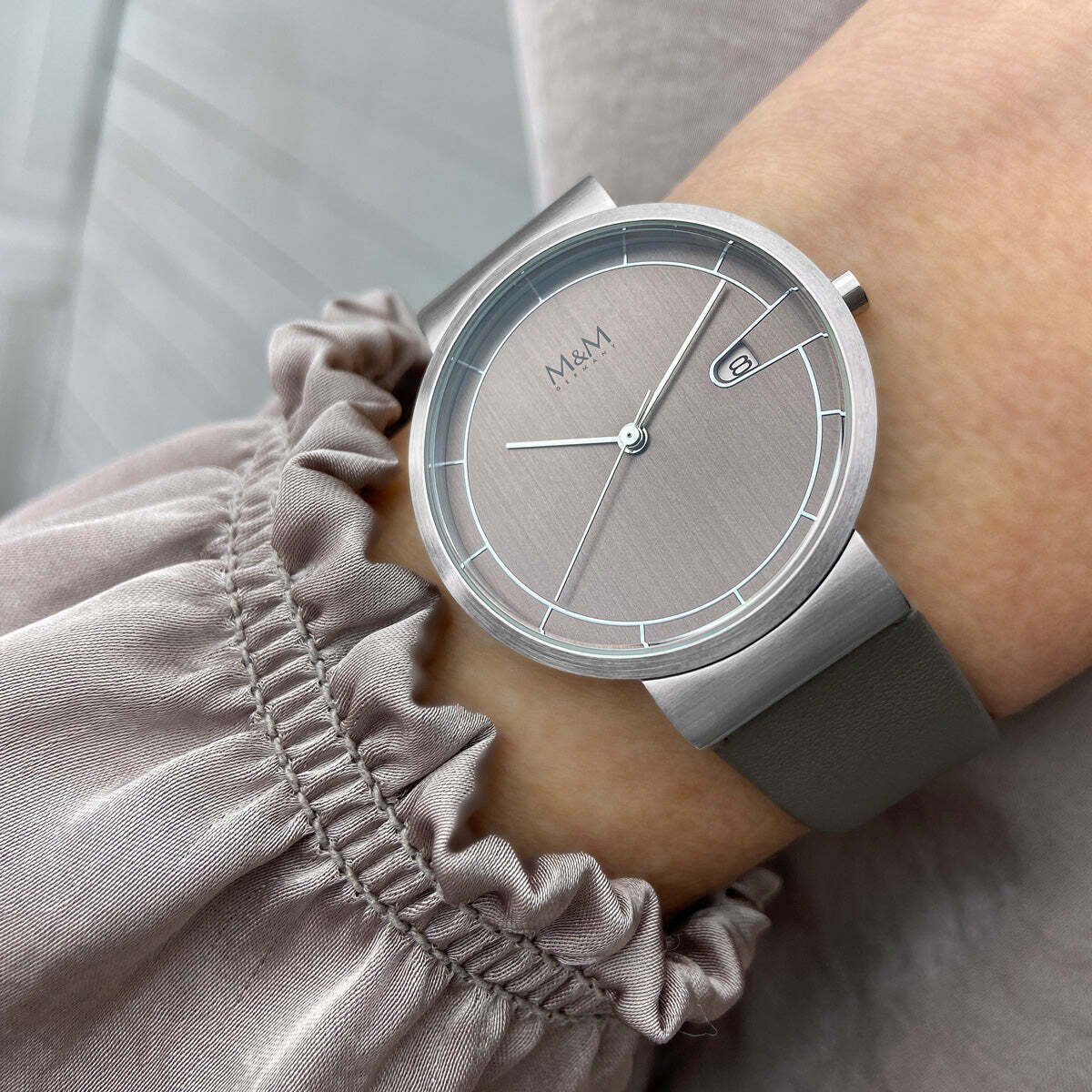 Quarzuhr Armbanduhren Damen Lederarmband Day Date, günstig online kaufen