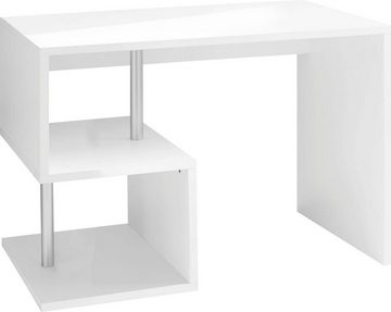 möbelando Schreibtisch Esse Angolo (BxHxT: 100x77,5x50 cm), in weiß mit einem Einlegeboden