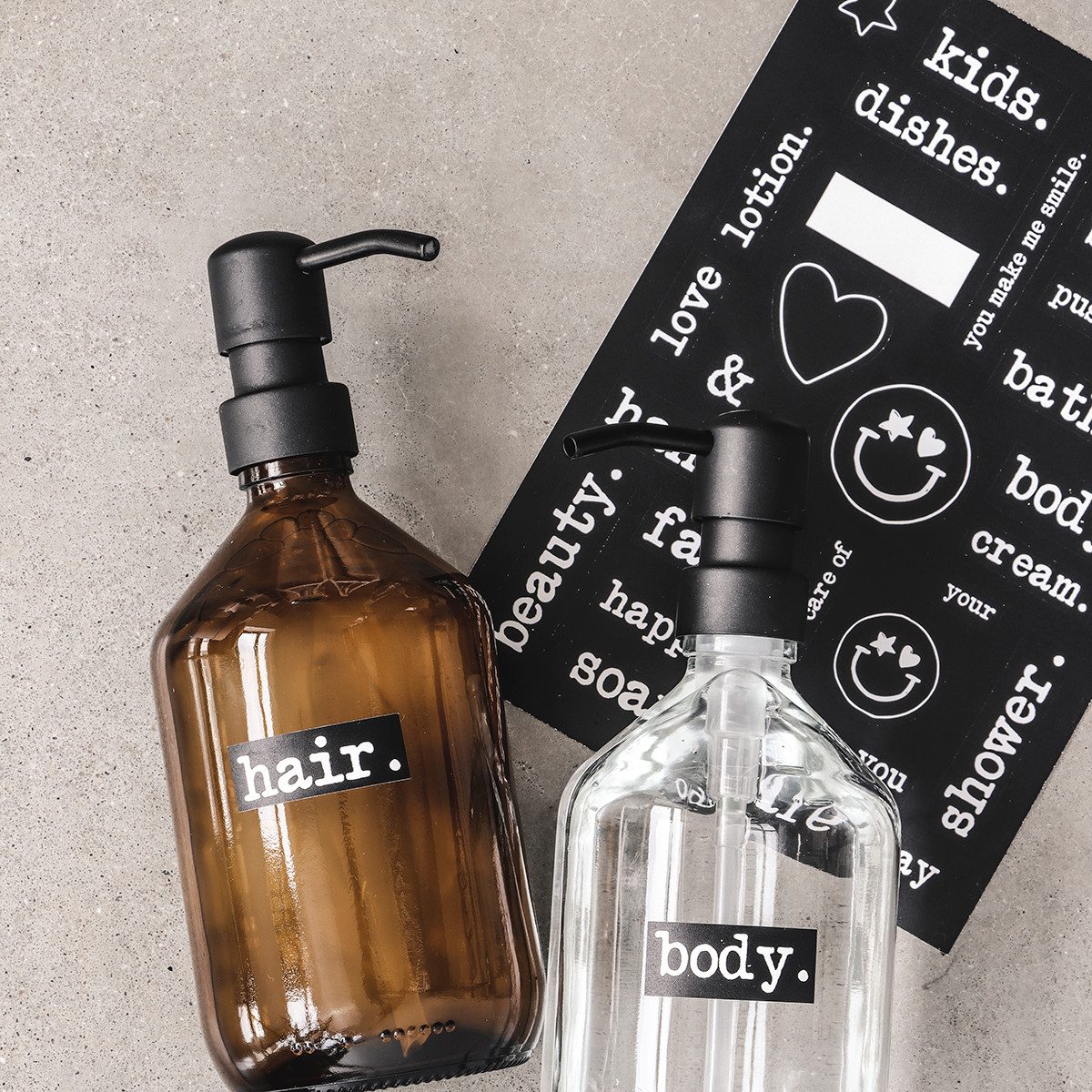 a good smile Seifenspender DIY Glas braun gold 500ml