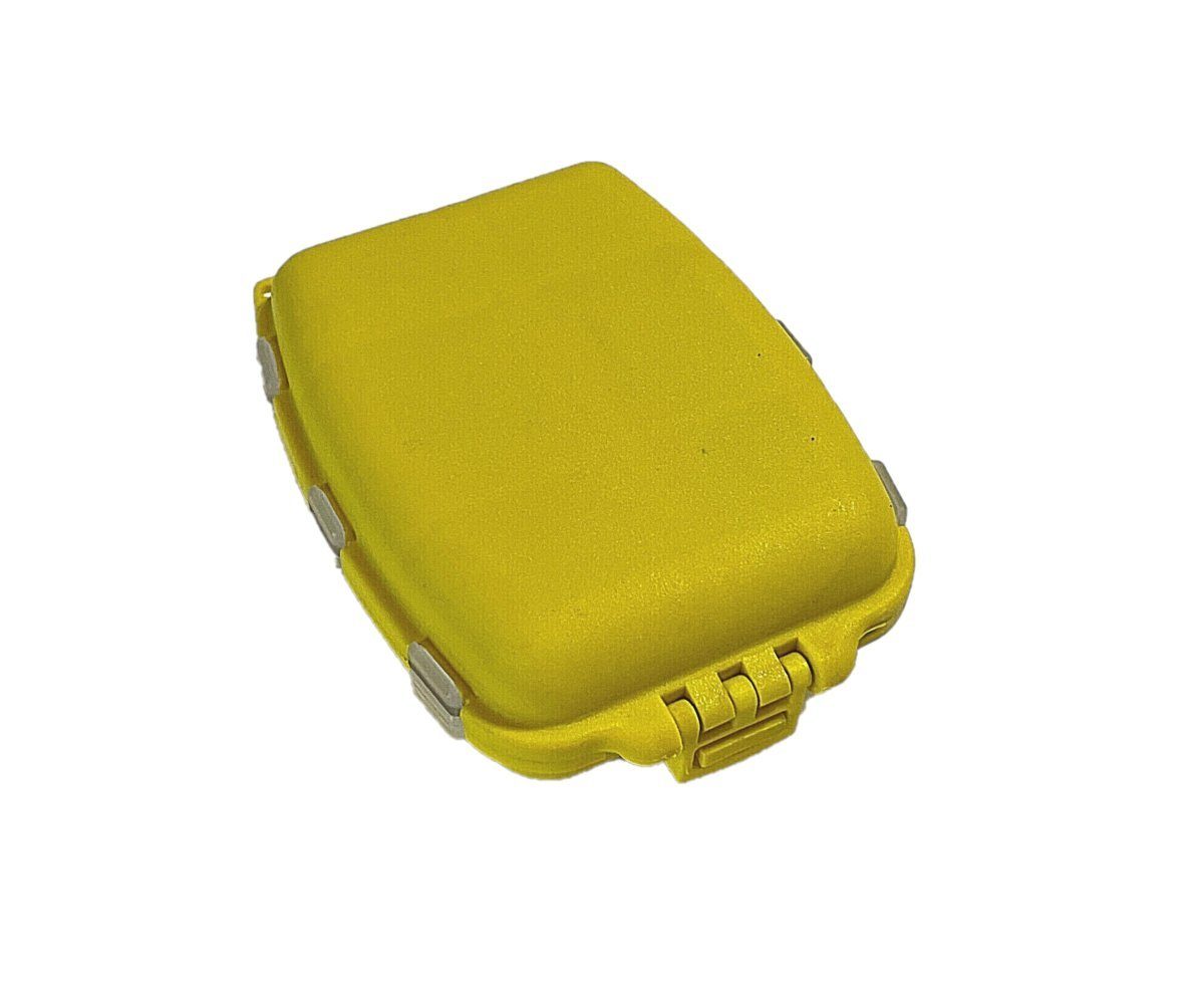 Anplast Angelkoffer Tackle Box S mit Magnet 12 Kammerbehälter lose Haken Wirbel Zubehörbox Gelb