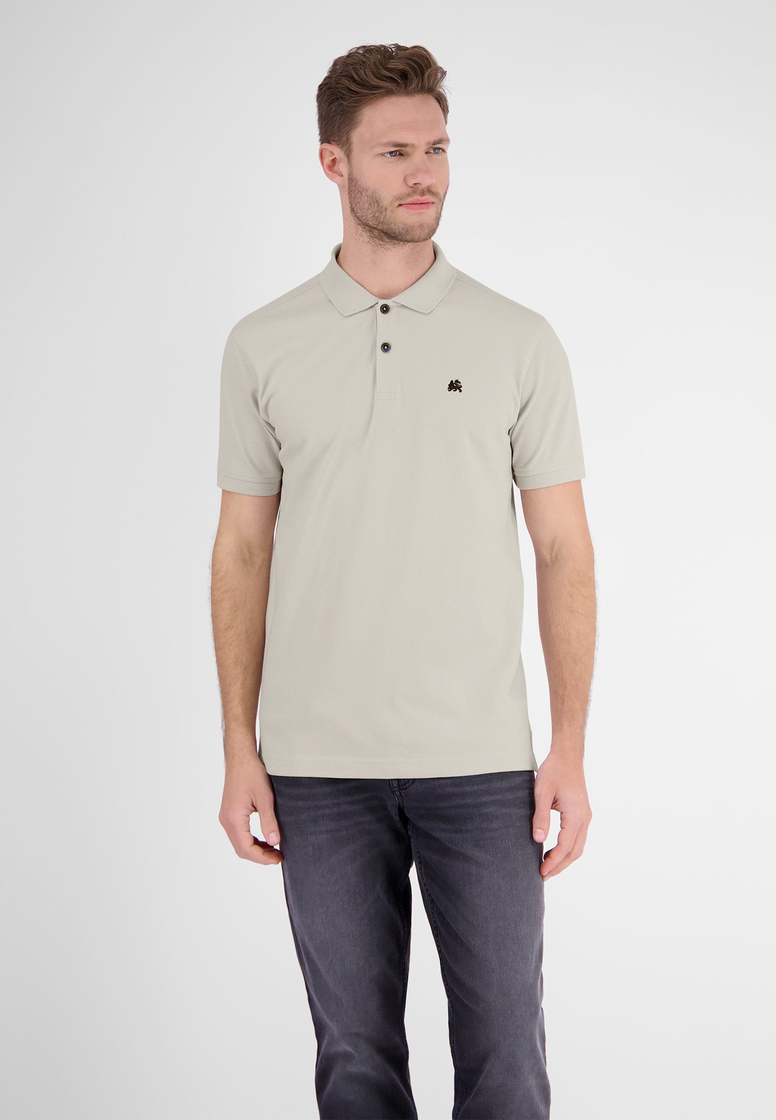 LERROS Poloshirt LERROS Basic Polo-Shirt in vielen Farben FOG WHITE