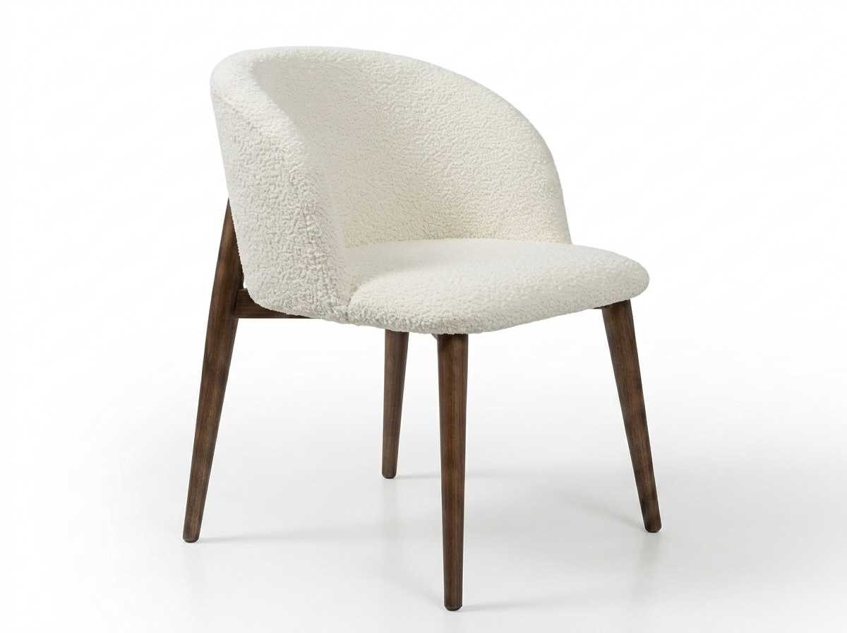 JVmoebel Esszimmerstuhl Stuhl Weiss Modern Luxus Polsterstuhl Esszimmerstuhl Sessel Holz, Made in Europa