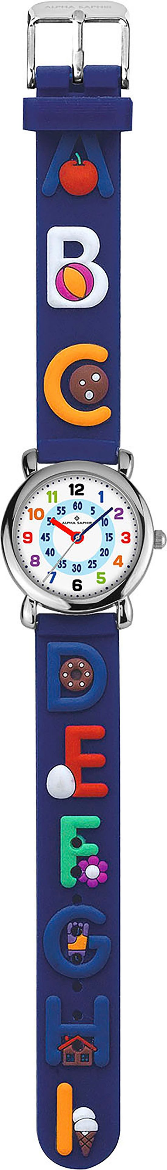 ALPHA SAPHIR Quarzuhr 394C, Armbanduhr, Kinderuhr, analog, ideal auch als Geschenk