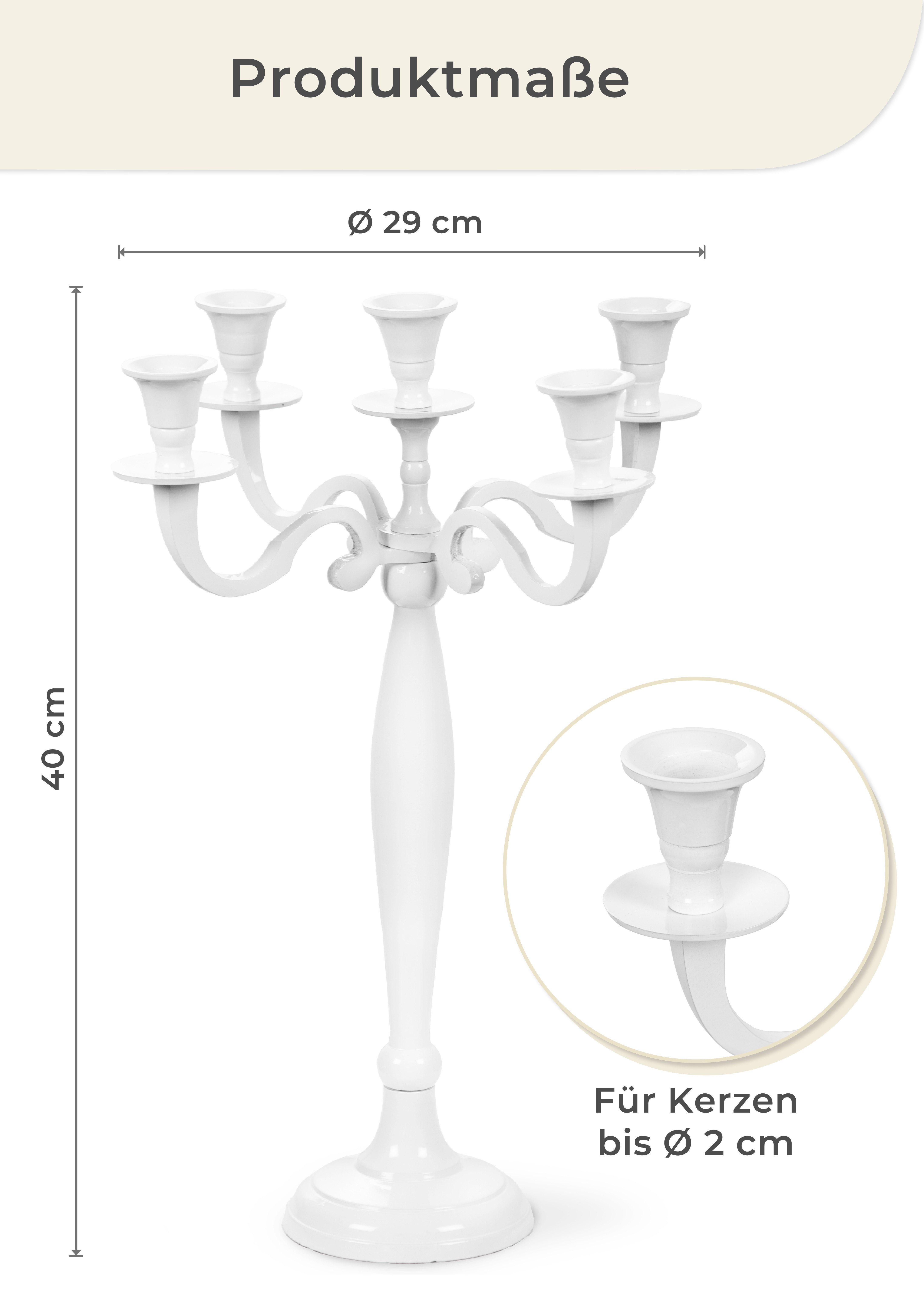 Gräfenstayn Kerzenständer Kerzenleuchter 5-armig Kerzenständer, Gräfenstayn® Kerzenleuchter 5-armig Kerzenständer – Bild 4 von 5