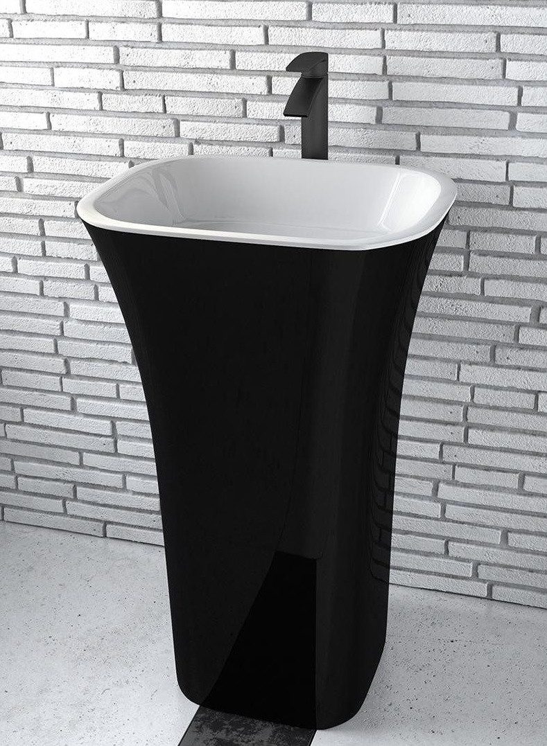 Xlmoebel Waschbecken Acryl Waschtisch in Hochglanz für modernes Badezimmerdesign (1-St., Waschbecken), Hergestellt in Europa