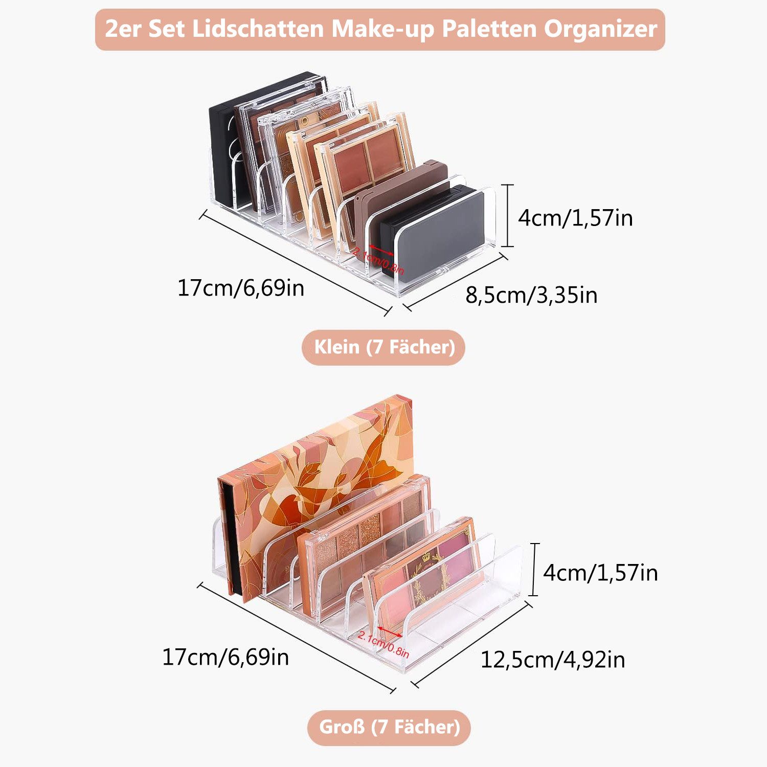 Auledio Make-Up Organizer 2 Stück Lidschatten Organizer, Kosmetik, Schminkt günstig online kaufen