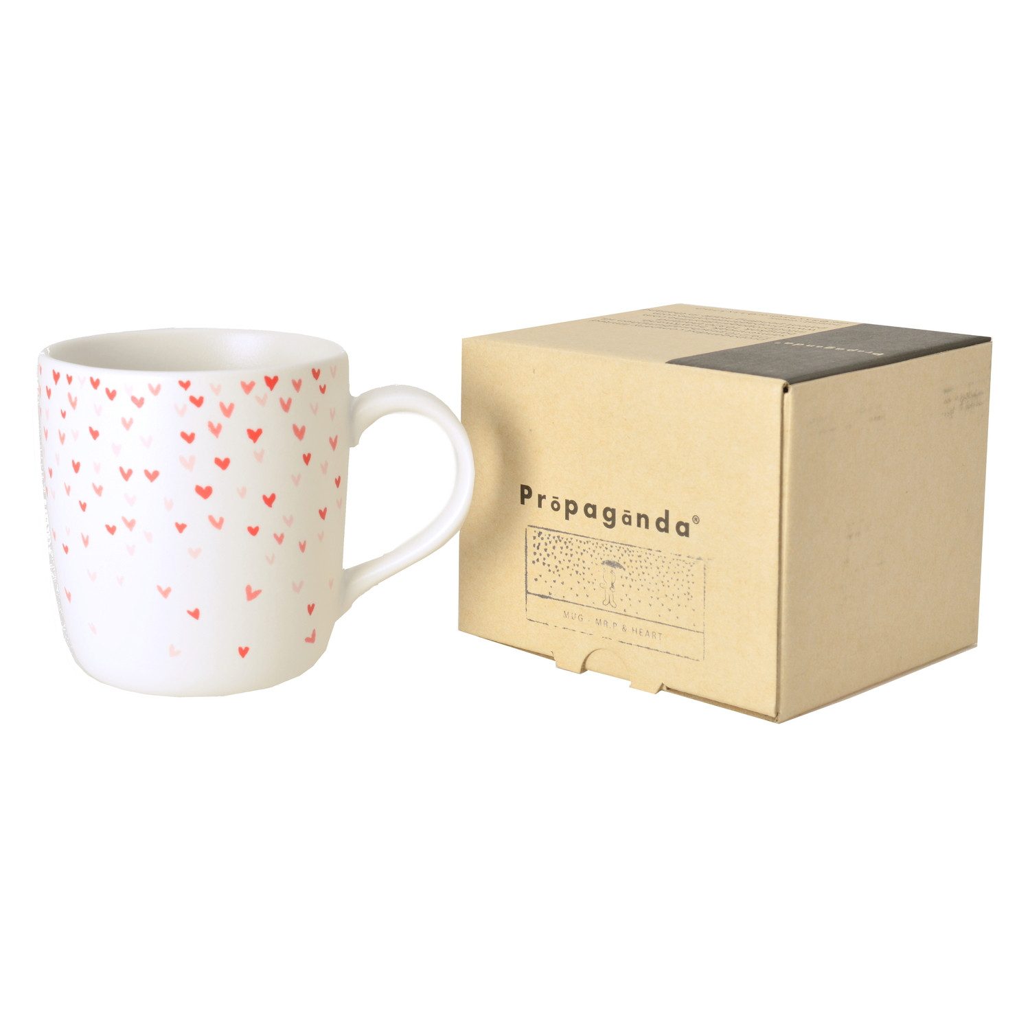 Propaganda Tasse Mr. P Heart Kaffeebecher mit Herzregen