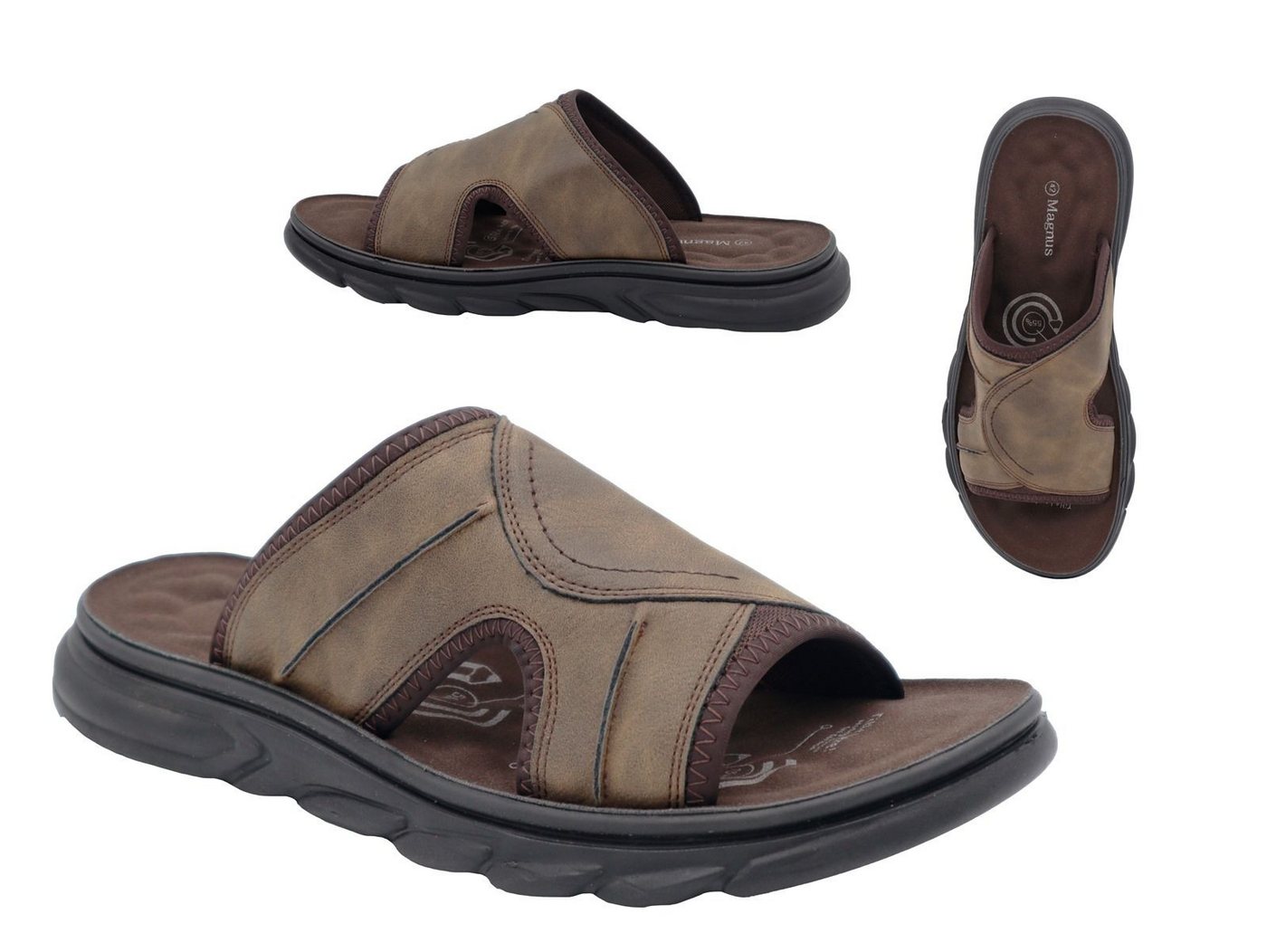 emeco Herren Pantoletten Sandalen Hausschuhe Sandaletten Schuhe -2018-G1 40 Sandale