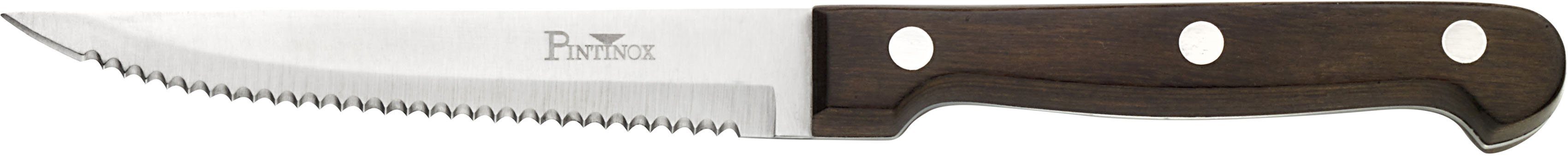 PINTINOX Grillpfanne Pro, Aluminium (Set, 5-tlg), 3-lagige Antihaftbeschichtung, inkl. 4 Steakmessern, Induktion