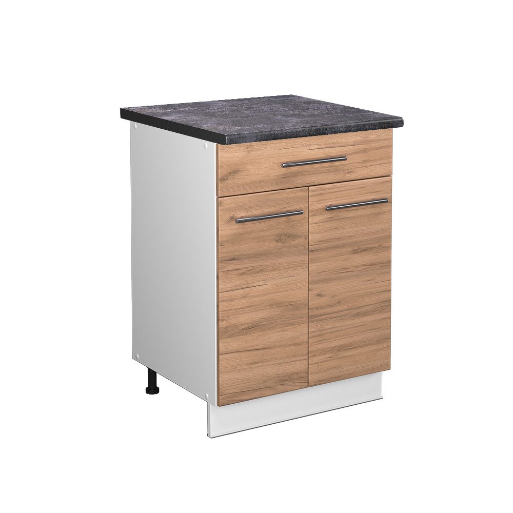 Vicco Unterschrank Fame-Line, Goldkraft Eiche/Weiß, 60 günstig online kaufen