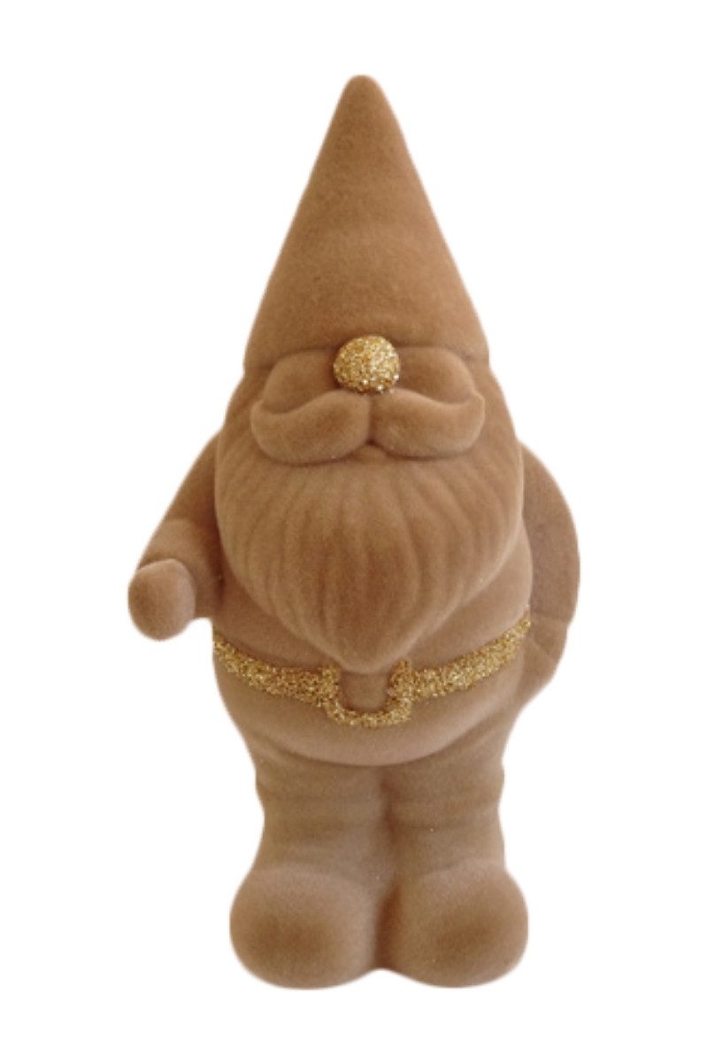 Exner GmbH Garten- & Wohnaccessoires Dekofigur Santa SAMT braun 38cm (1 Stück)