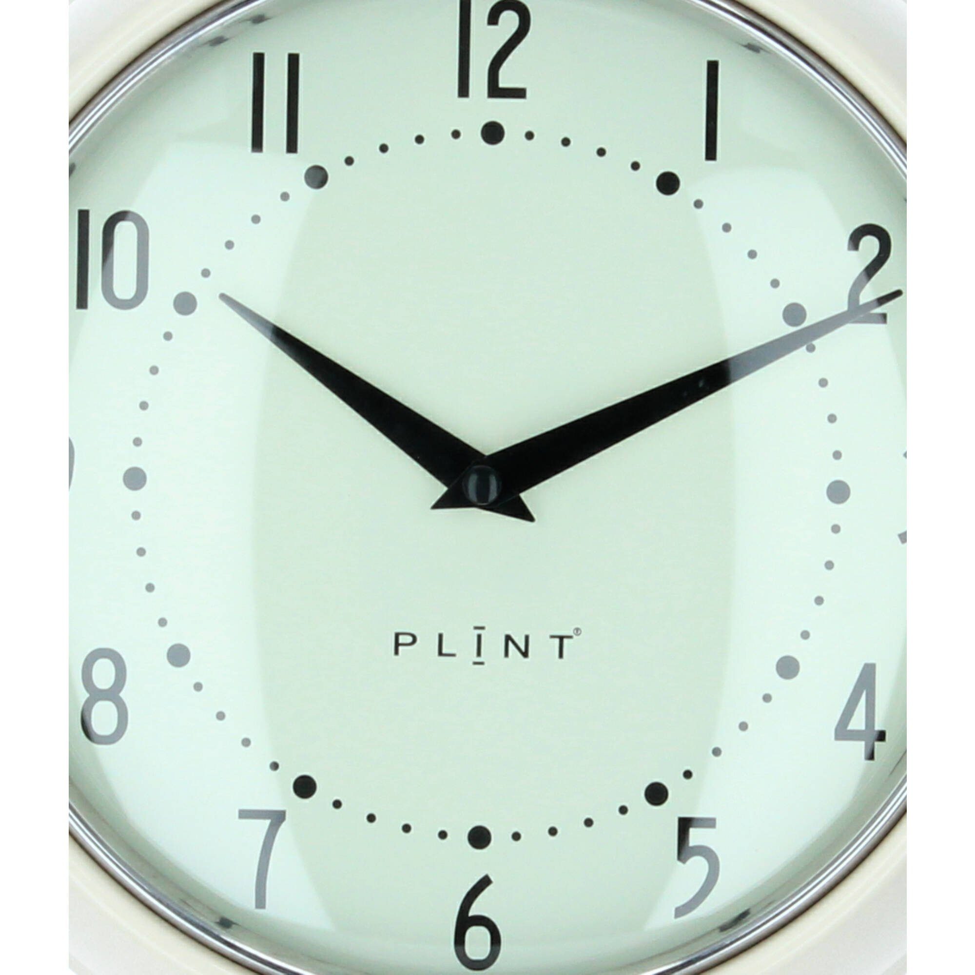 Plint Wanduhr Küchenuhr Retro cream cremeweiß günstig online kaufen