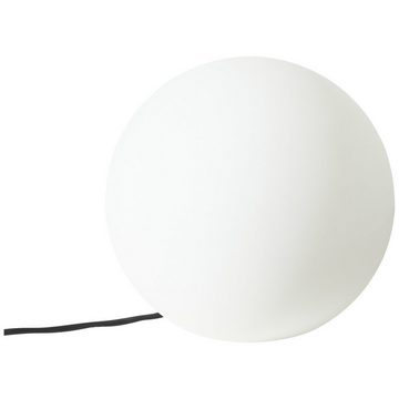 Lightbox Außen-Stehlampe, ohne Leuchtmittel, Außen-Lichtkugel 60cm, 1x E27 max. 60W, Kunststoff, weiß