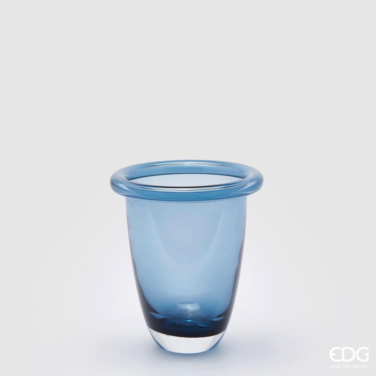 enzo de gasperi Dekovase Designklassiker Glasvase groß in 2 Farben H 18 cm Ø 16 cm (verschiedene Größen können kombiniert werden)