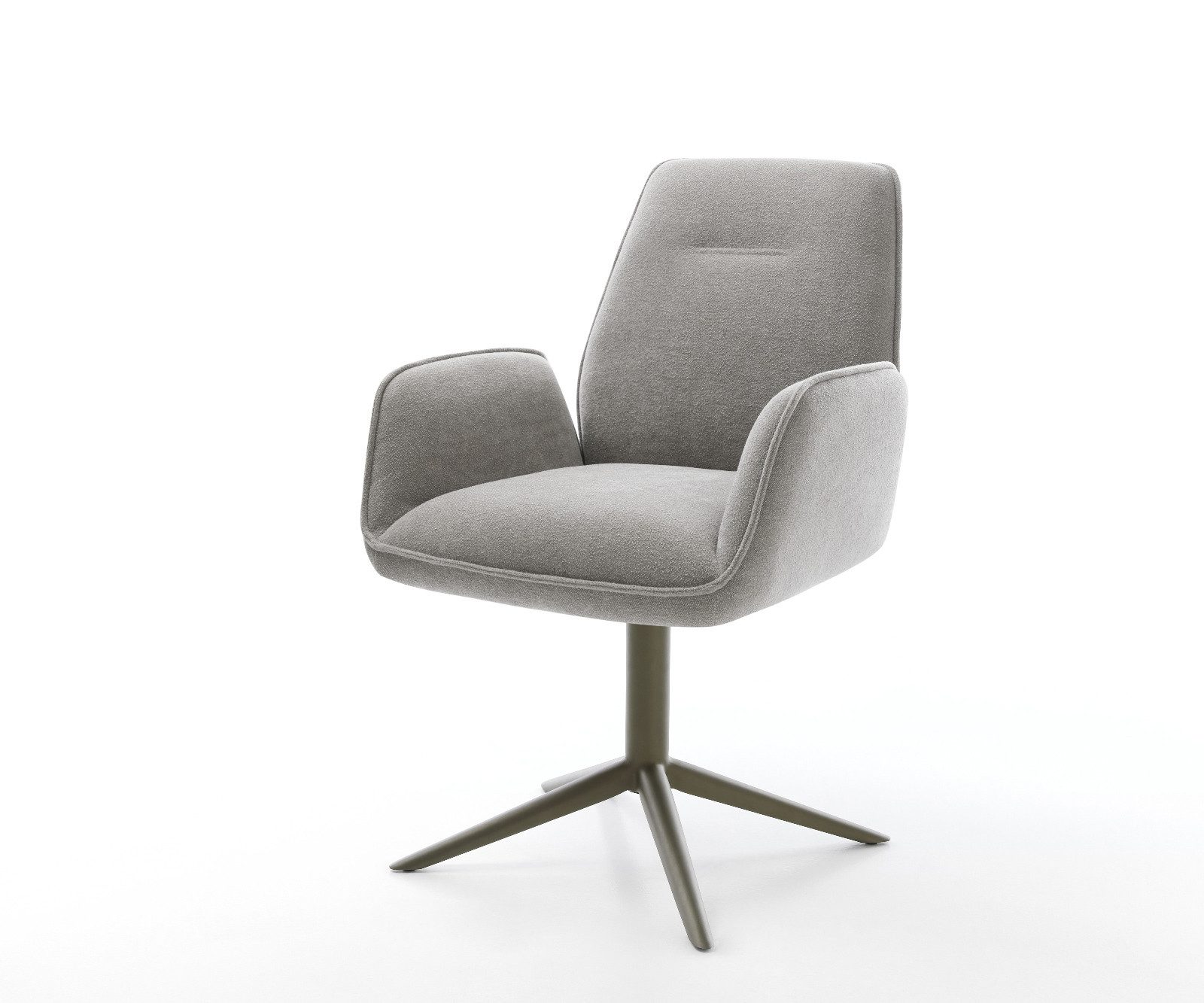 DELIFE Polsterstuhl Zoa-Flex, Fußkreuz Effektfinish Titan günstig online kaufen