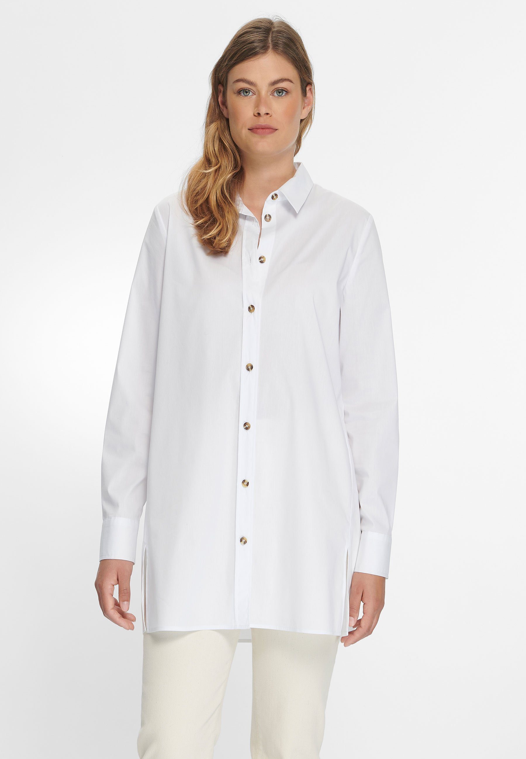 Emilia Lay Longbluse Cotton mit Knopfleiste