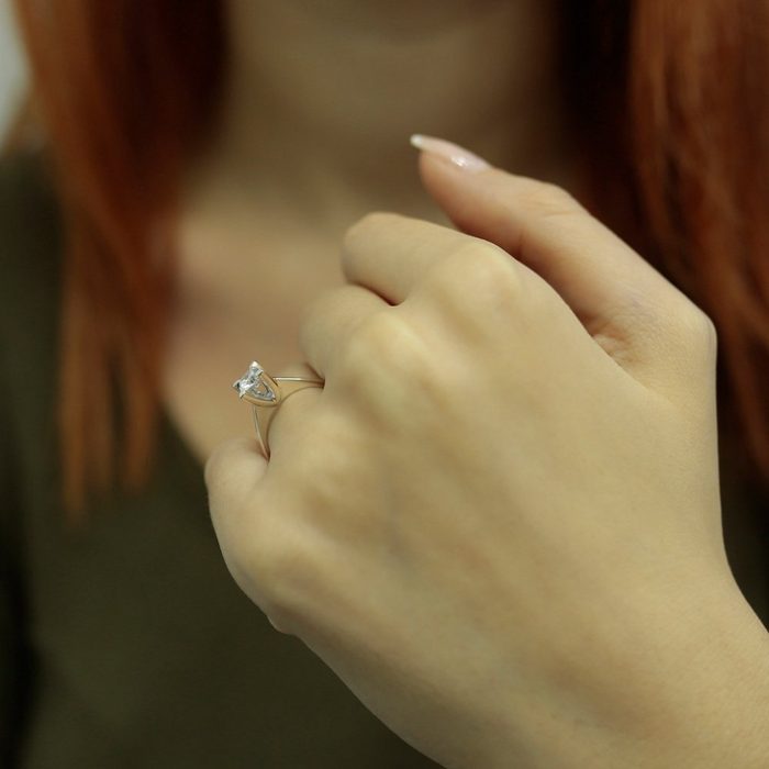 EinStein Diamant Diamantring 0 41 Carat Solitär Diamant Ring Meisterstück 14 Karat Weißgold