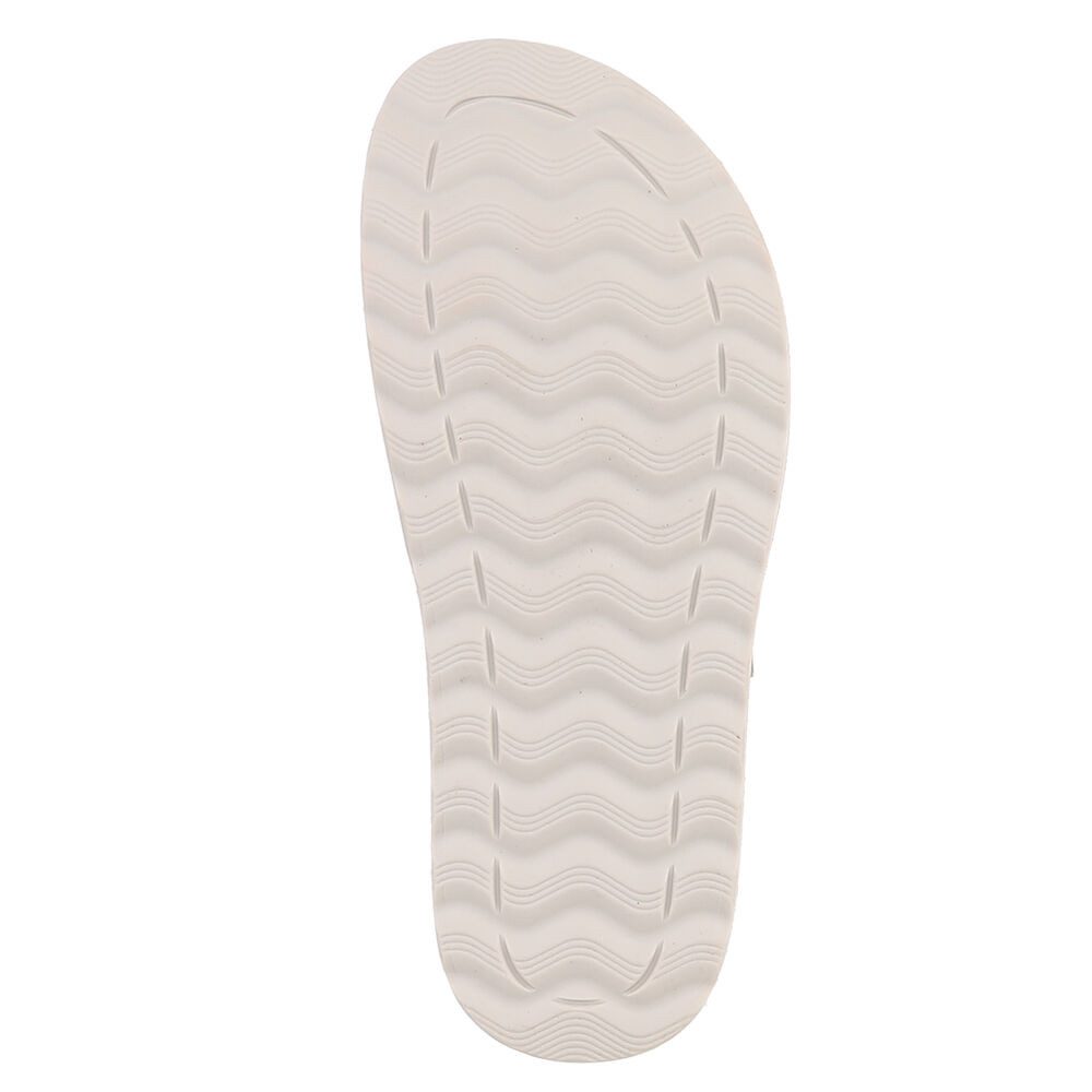 Ital-Design Feminine Flip-Flops mit Blumen-Design für Damen Zehentrenner (91512534) Flach Zehentrenner in Beige
