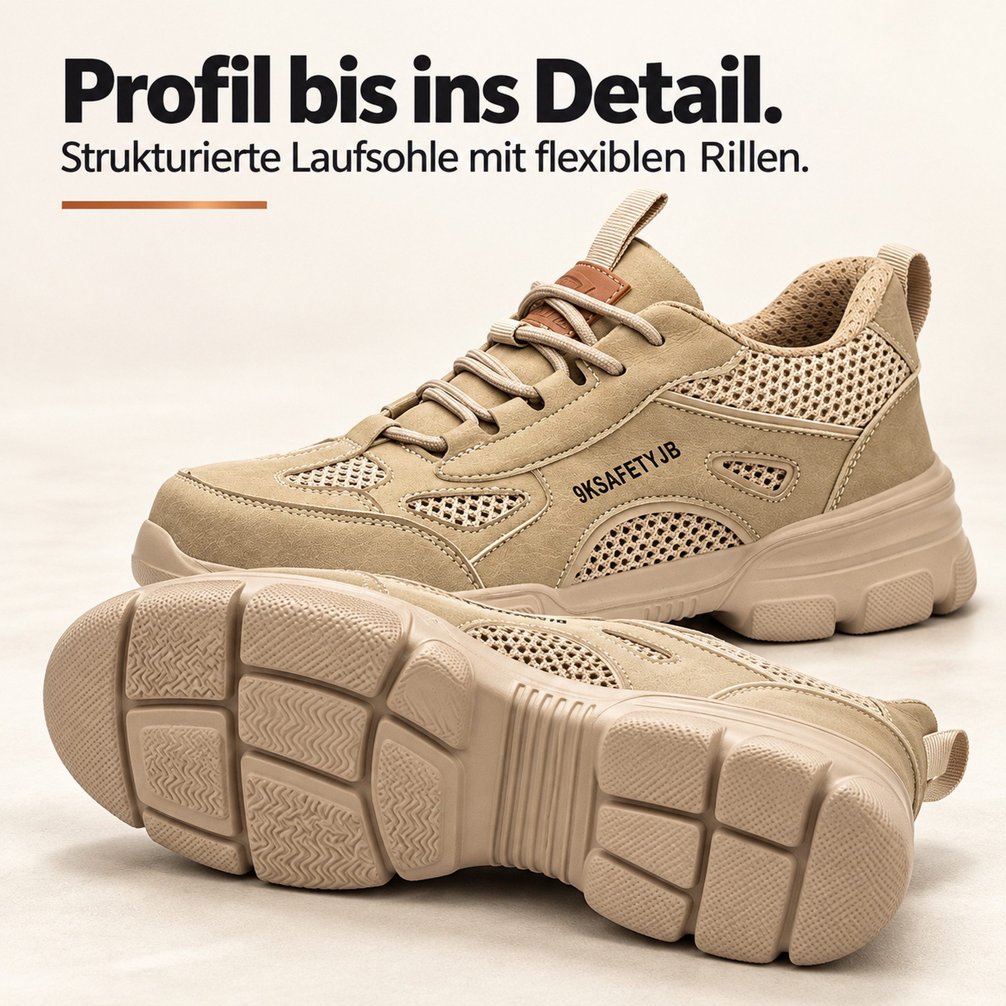 ARMORAX Sicherheitsschuhe mit Stahlkappe & stichschutz-Sohle – atmungaktiv Sicherheitsschuh Atmungaktive Arbeitsschuhe mit Stahlkappe & schützender Sohle – Bild 5 von 5