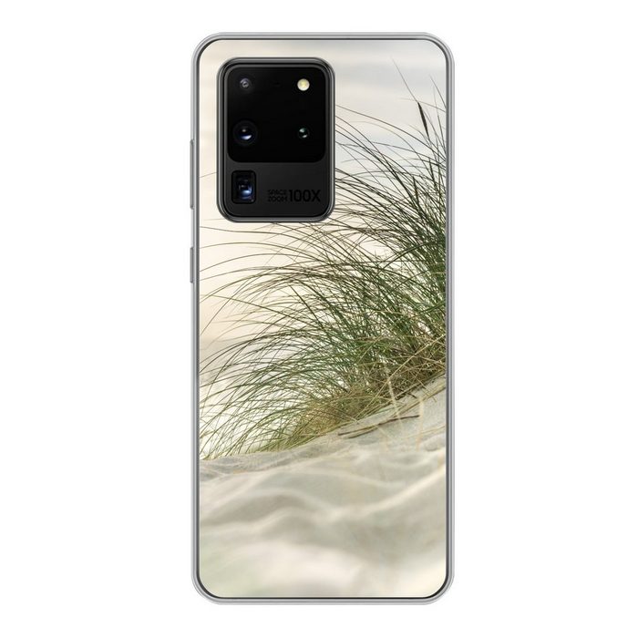 MuchoWow Handyhülle Dünen mit Strandhafer in der Sonne des Nationalparks Phone Case Handyhülle Samsung Galaxy S20 Ultra Silikon Schutzhülle