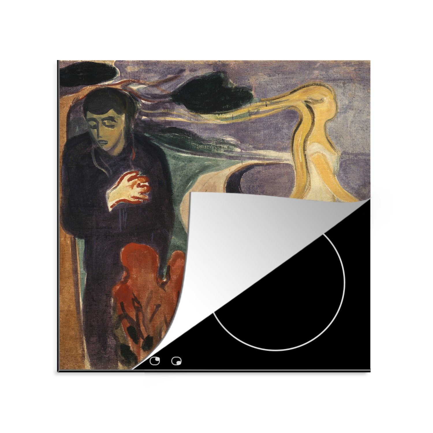 Herdblende-/Abdeckplatte für Trennung küche tlg), cm, Arbeitsplatte (1 - Ceranfeldabdeckung, Vinyl, MuchoWow Edvard Munch, 78x78