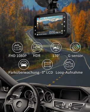 ThiEYE Carbox 6 Dashcam (Full HD, Front & Rückkamera, Autokamera mit Parküberwachung, 1080P FHD, 170°Weitwinkel, Ultra Nachtsicht, G-Sensor, Loop-Aufnahme)