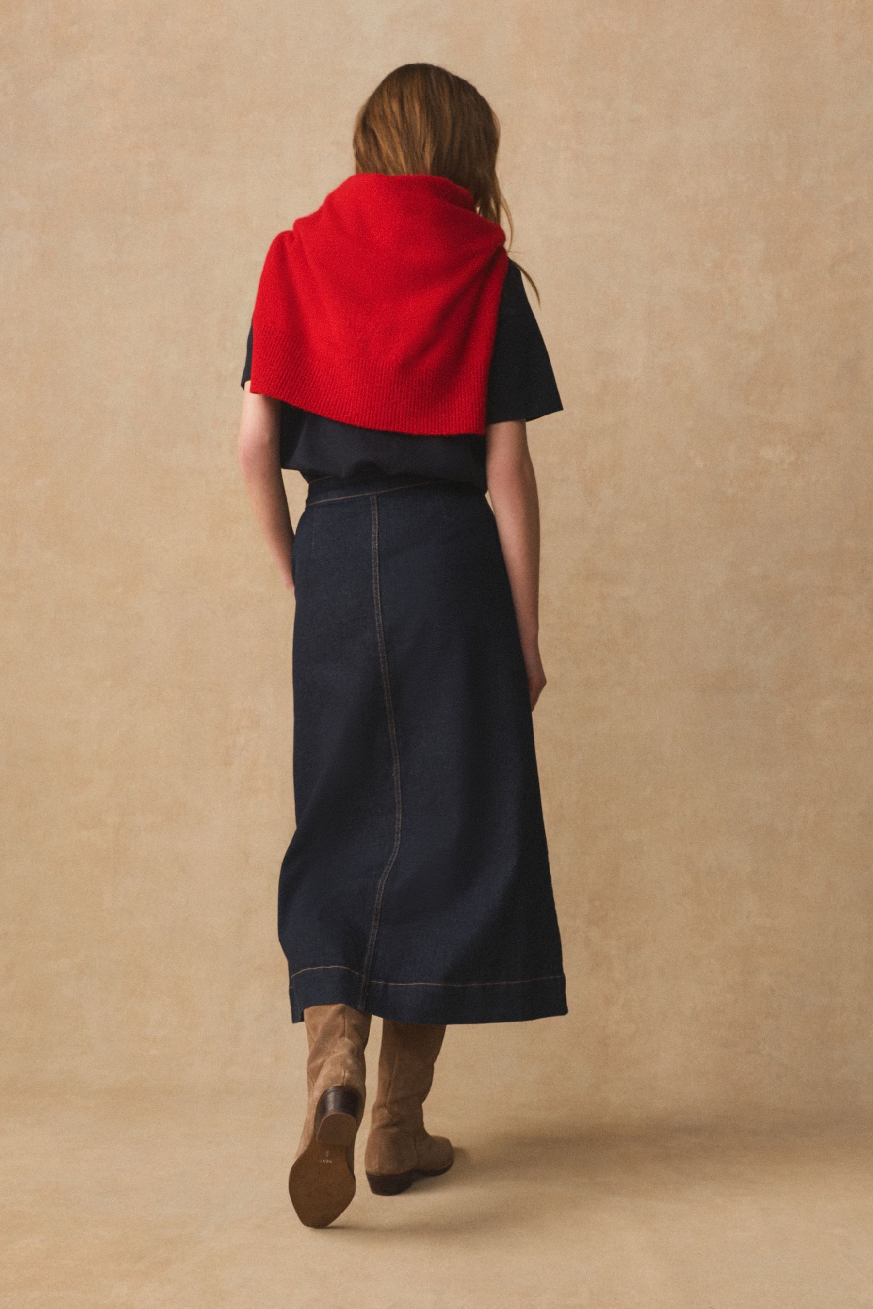 Next Maxirock Denim-Maxirock mit durchgehender Knopfleiste (1-tlg) günstig online kaufen